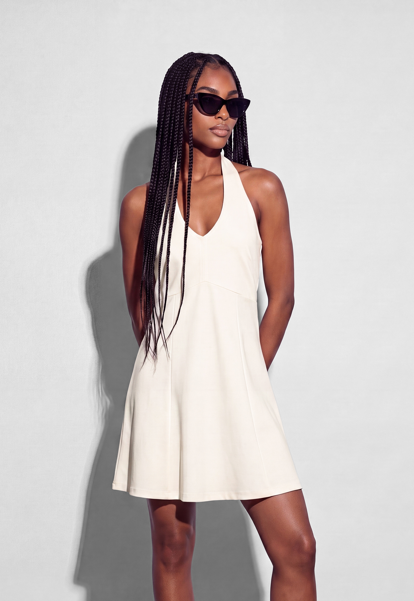 GINGER Halter Neck Flared Mini Dress-picture-39