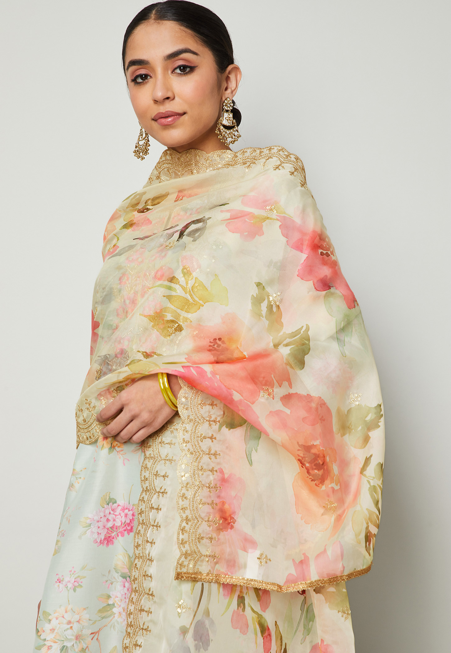 MELANGE Floral Print Dupatta-picture-48