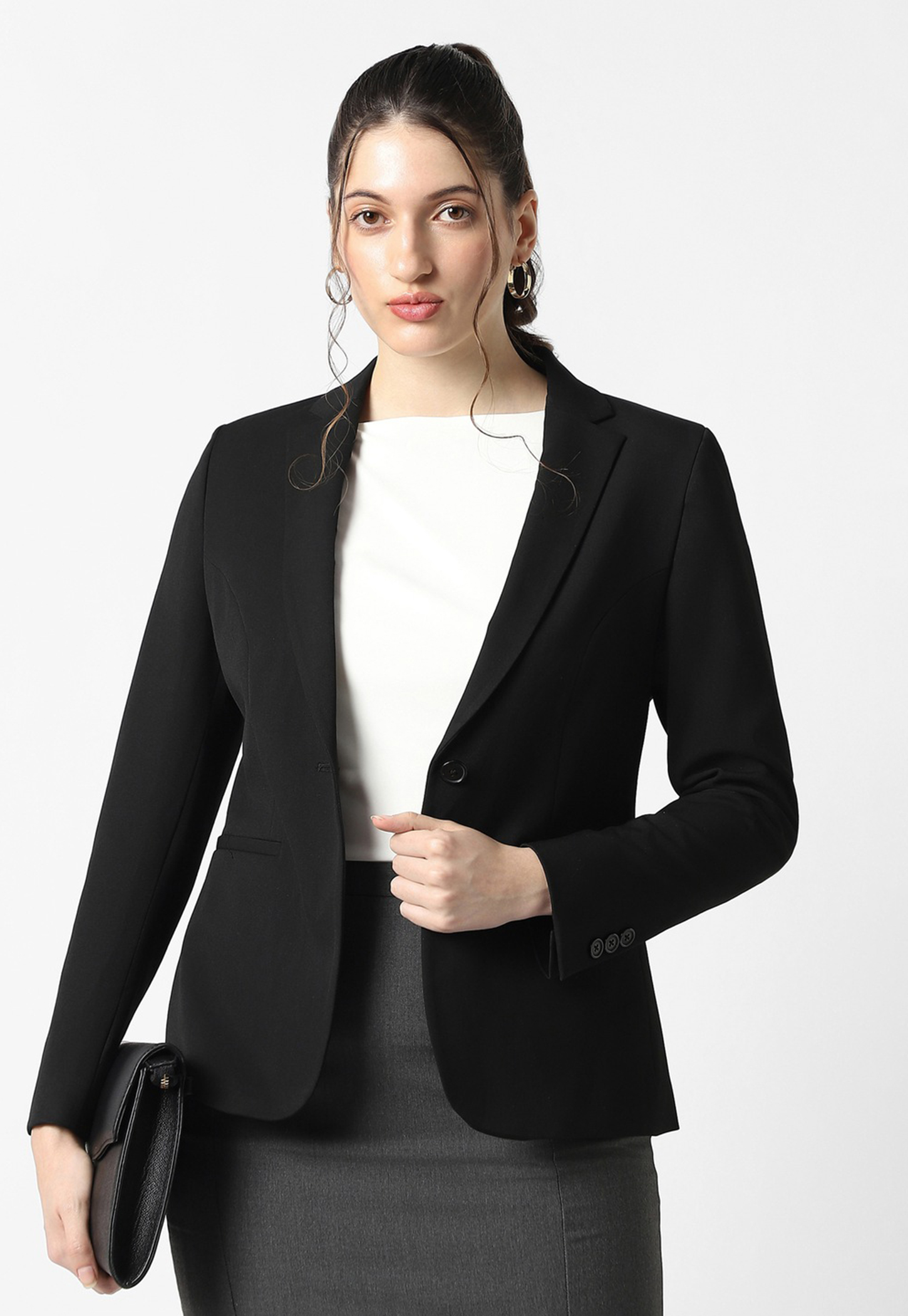 VAN HEUSEN Solid Single-breasted Blazer-picture-46