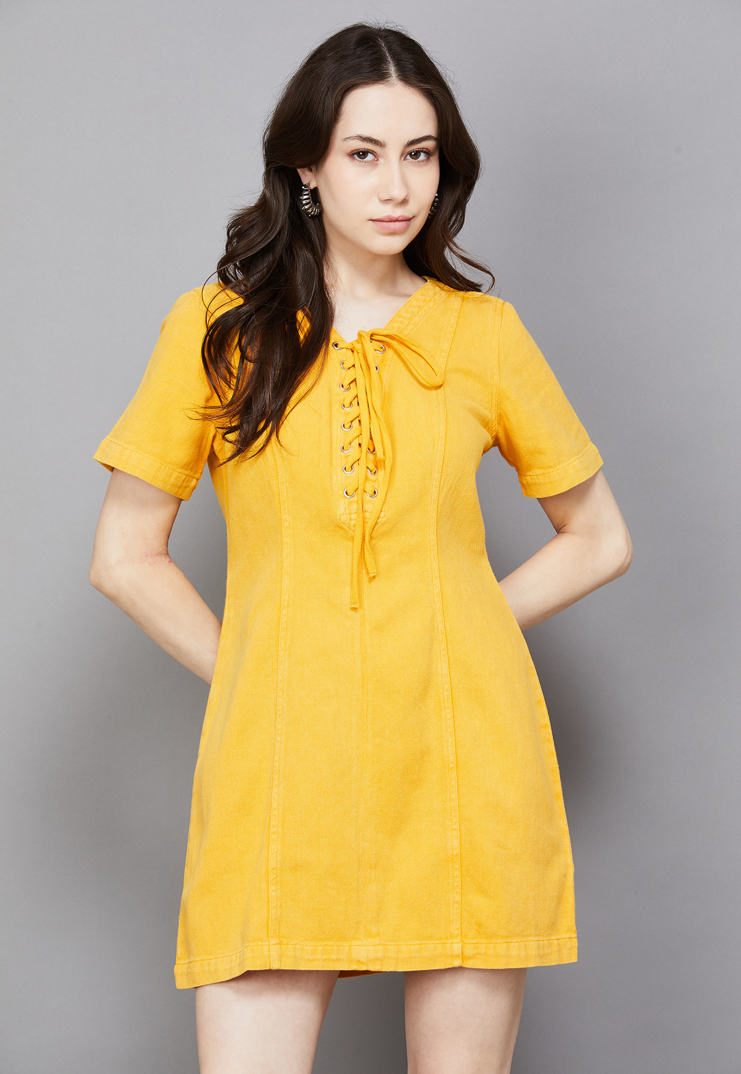 ONLY Lace-Up Detail Mini Dress-picture-16