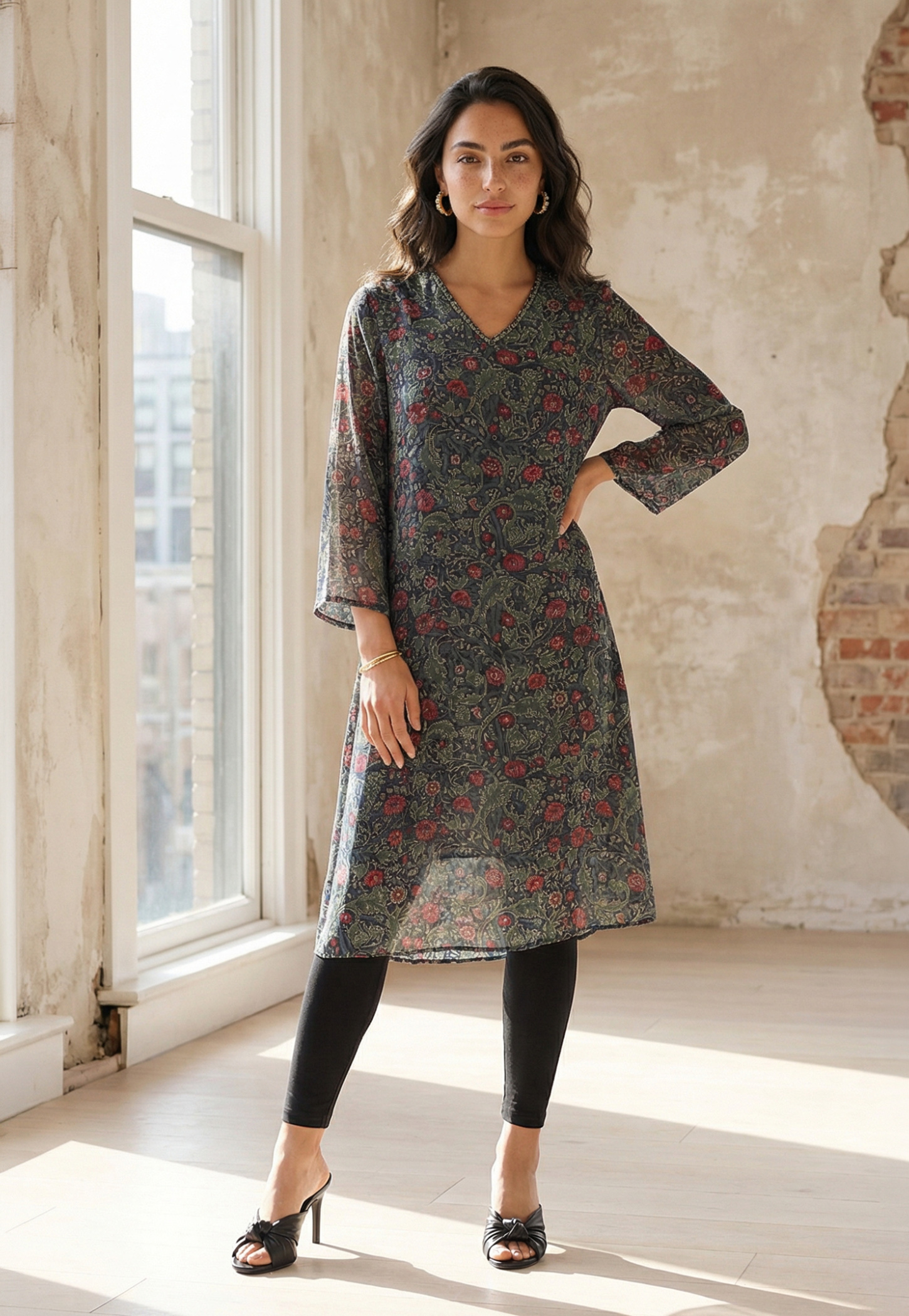 W Floral Print Straight Kurta-picture-34