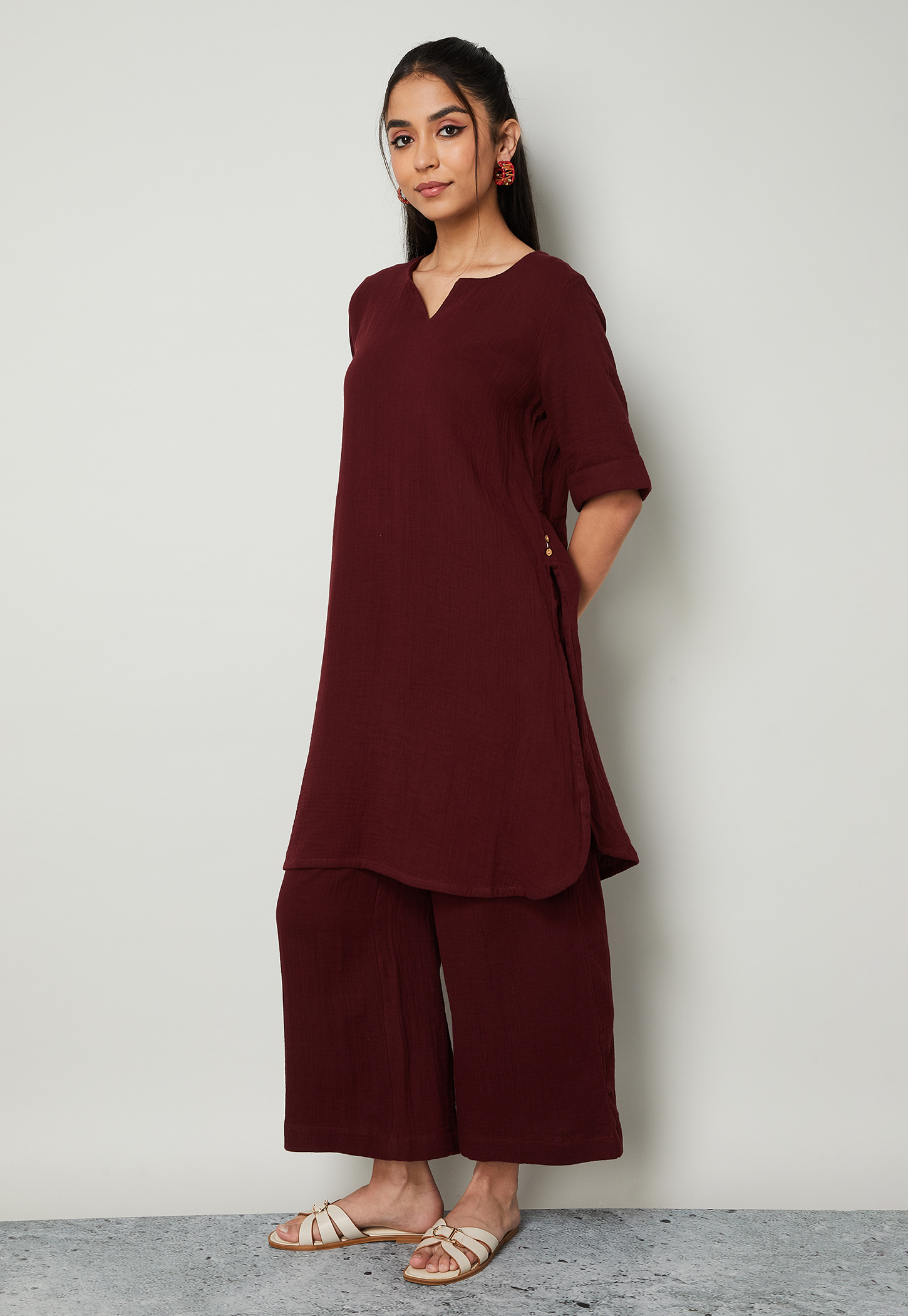 MELANGE Solid Kurta Set-image-31