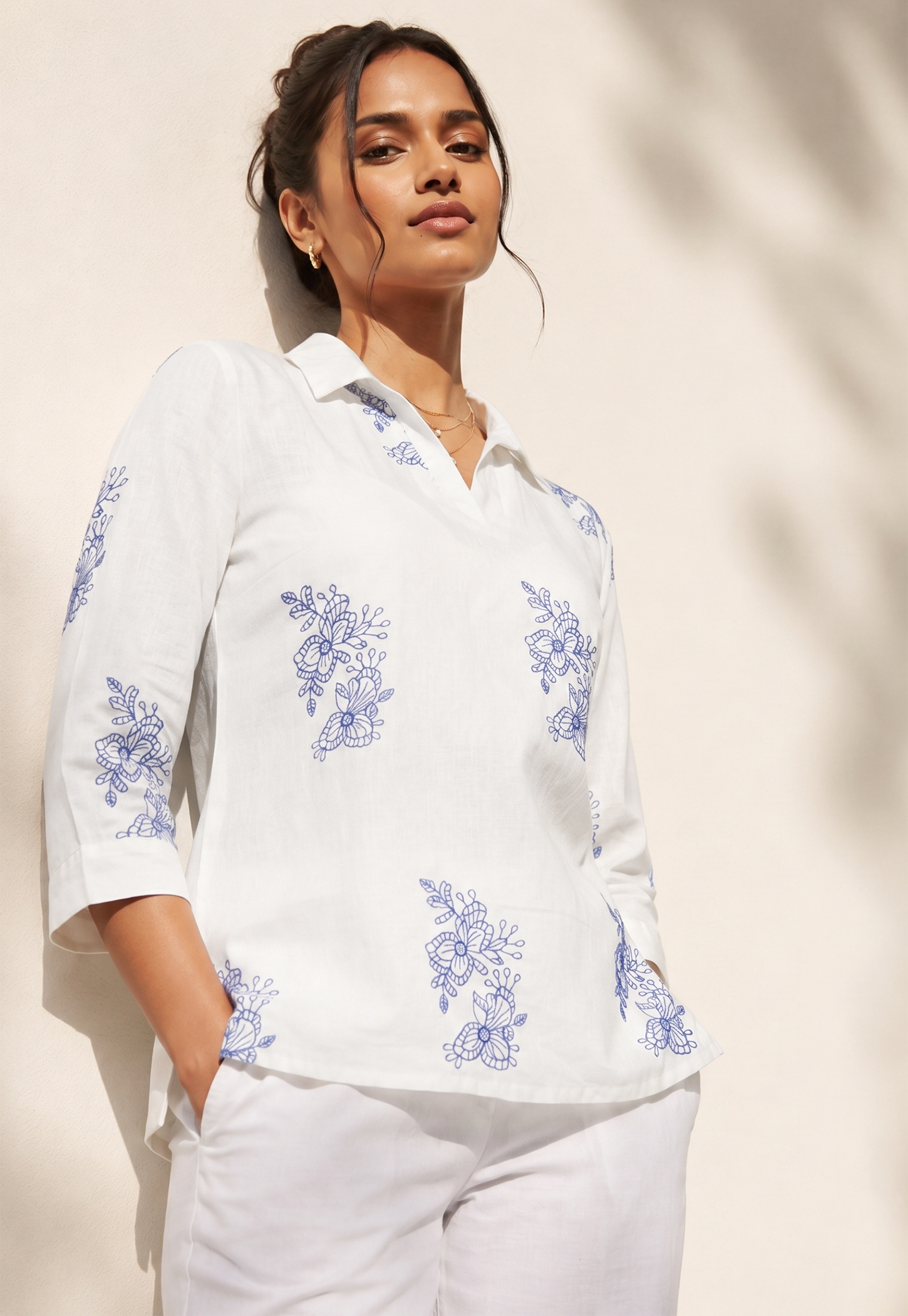 MELANGE Floral Embroidered Tunic-picture-38