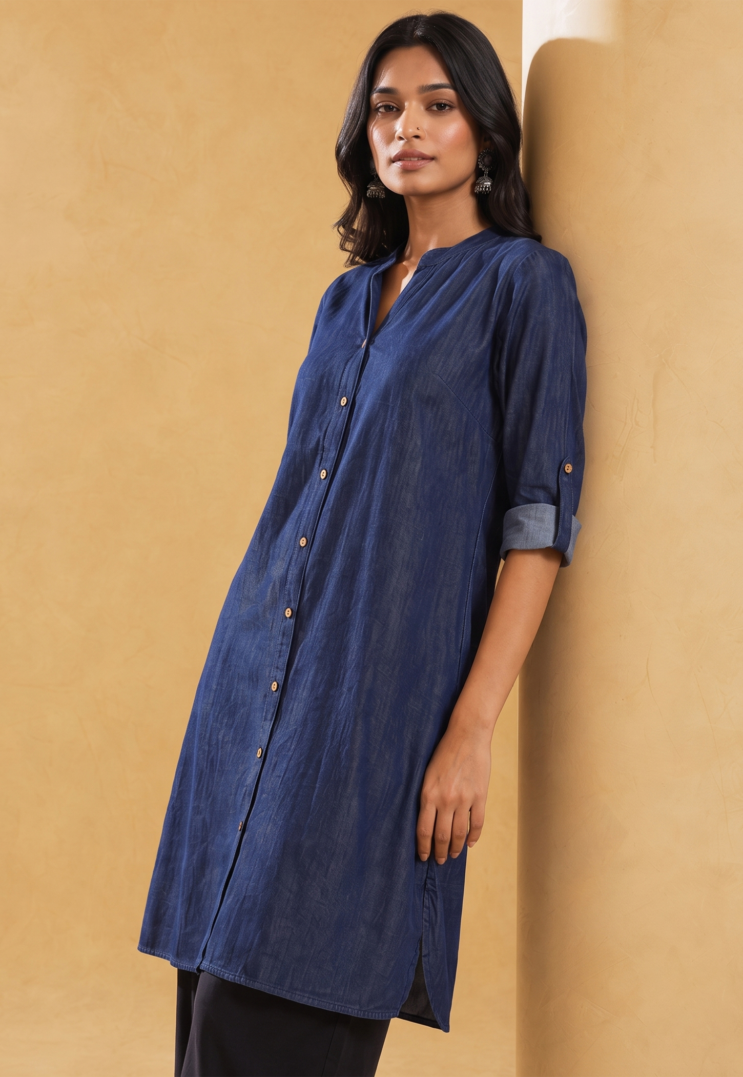 MELANGE Solid Straight Kurta-picture-51
