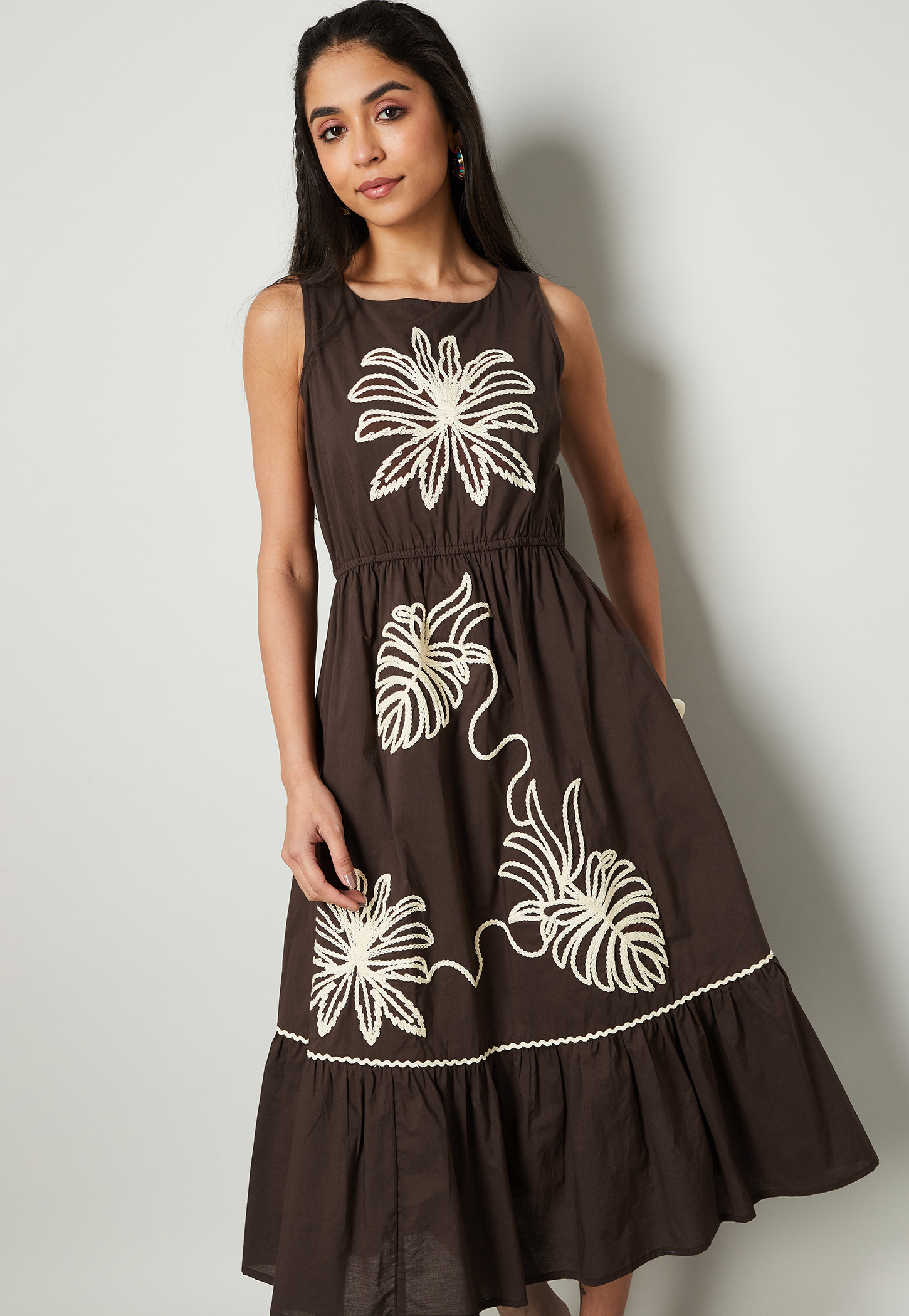 COLOUR ME Embroidered A-Line Dress-picture-23
