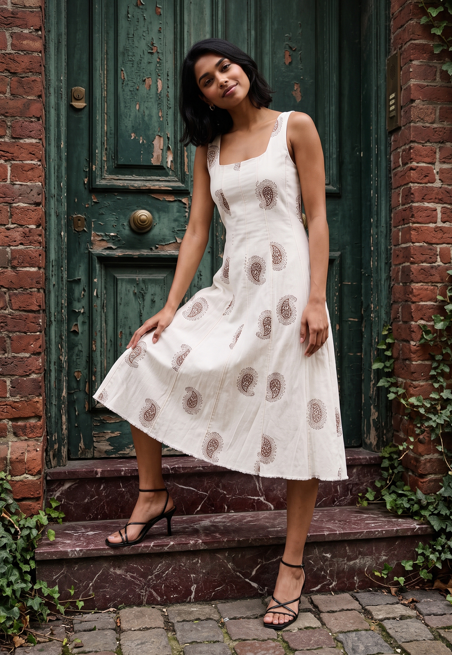 COLOUR ME BY MELANGE Paisley Print A-Line Dress-picture-22