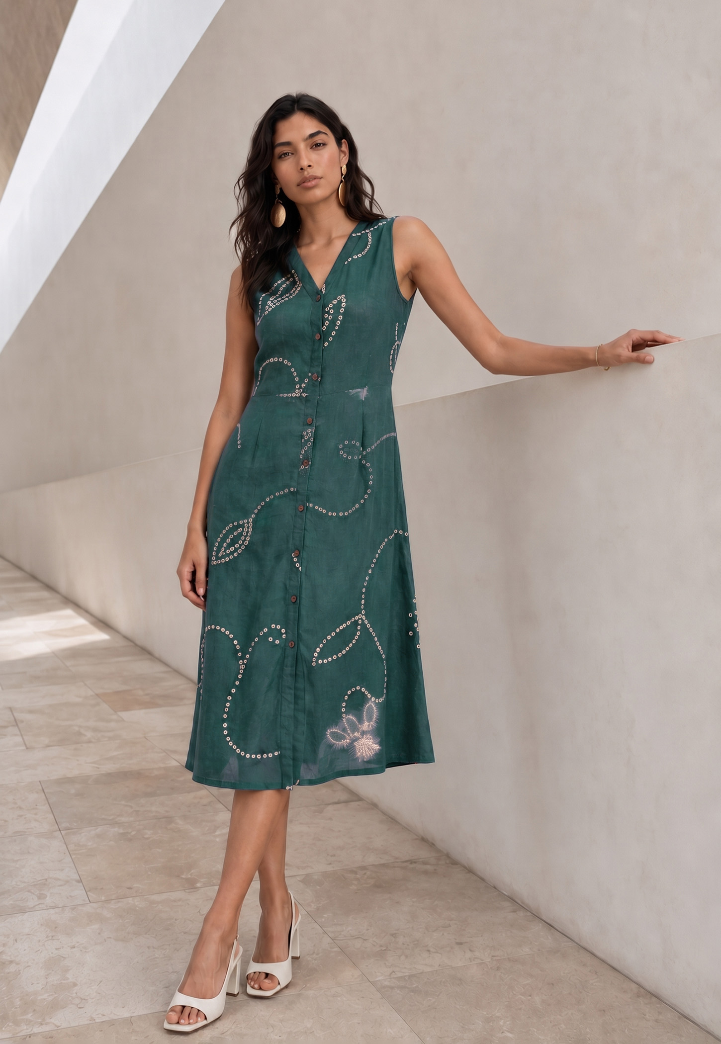 COLOUR ME Printed Midi Dress-picture-14
