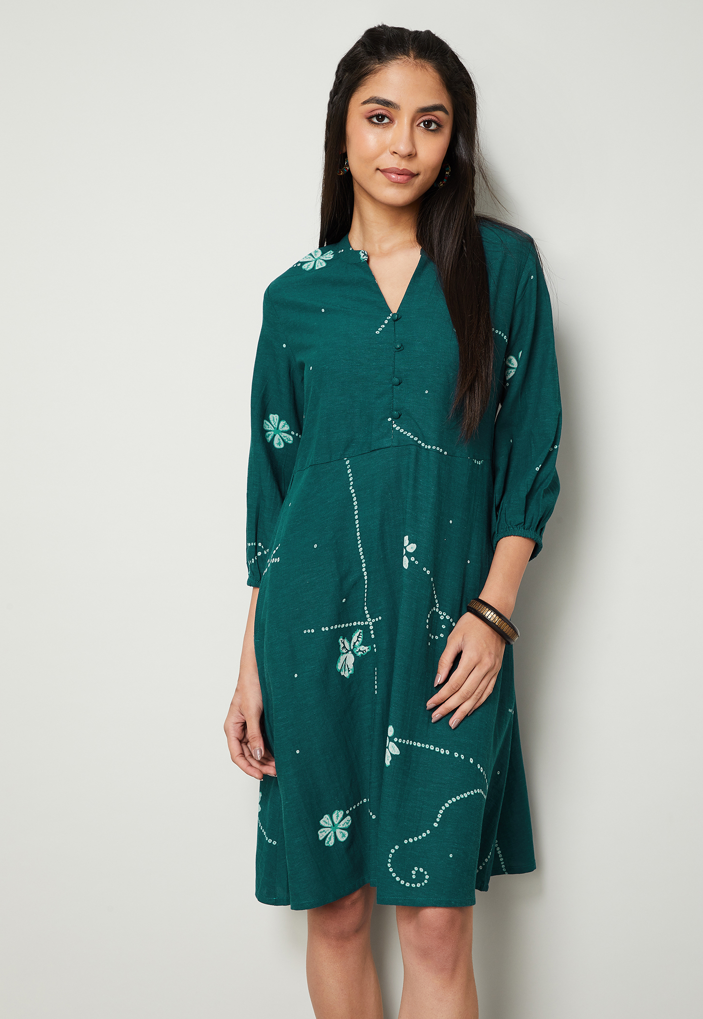 COLOUR ME BY MELANGE Printed Midi Dress-picture-11