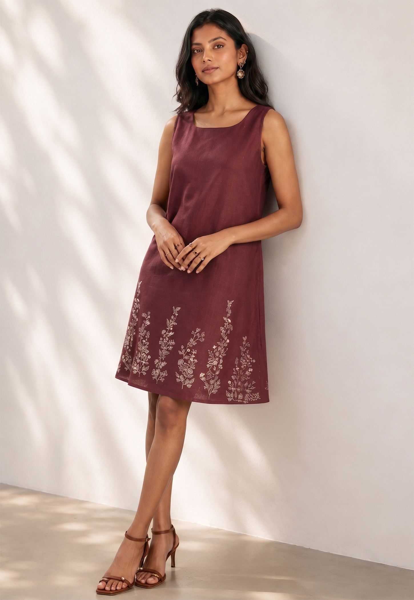 COLOUR ME Embroidered A-Line Dress-picture-24