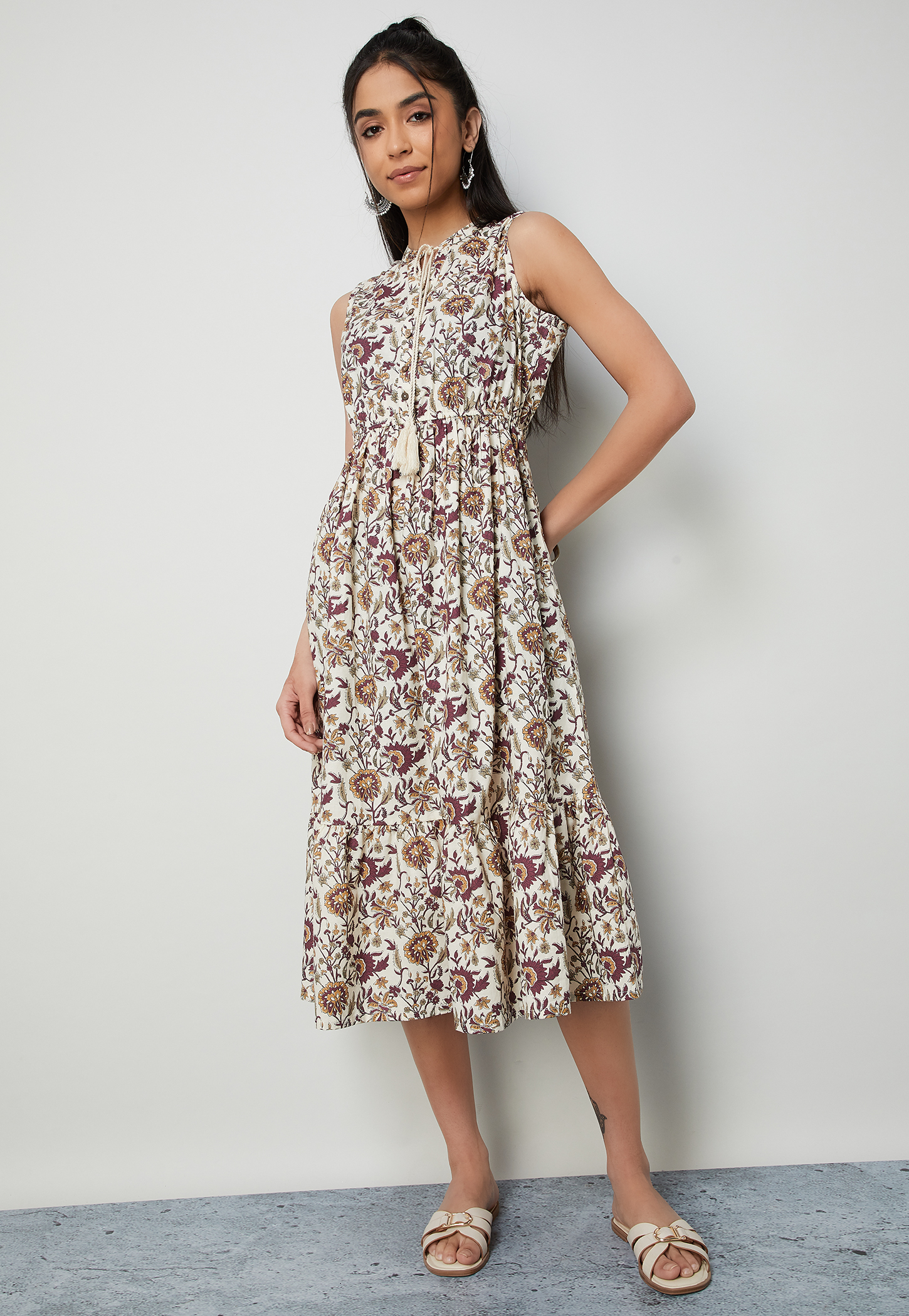 COLOUR ME Floral Print Midi Dress-picture-42