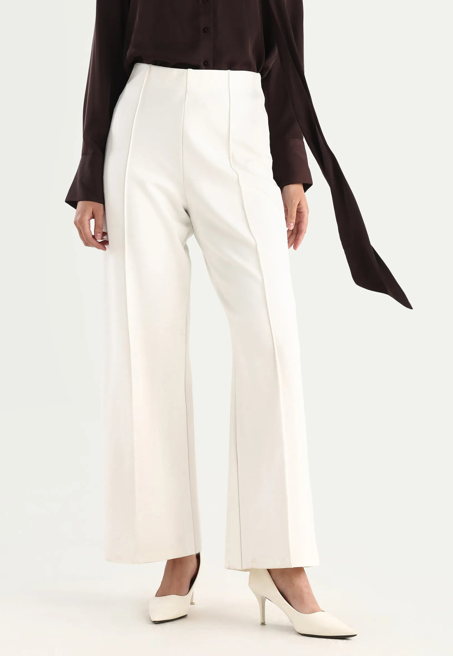 RAREISM Pleated Front Straight Fit Trousers-image-29