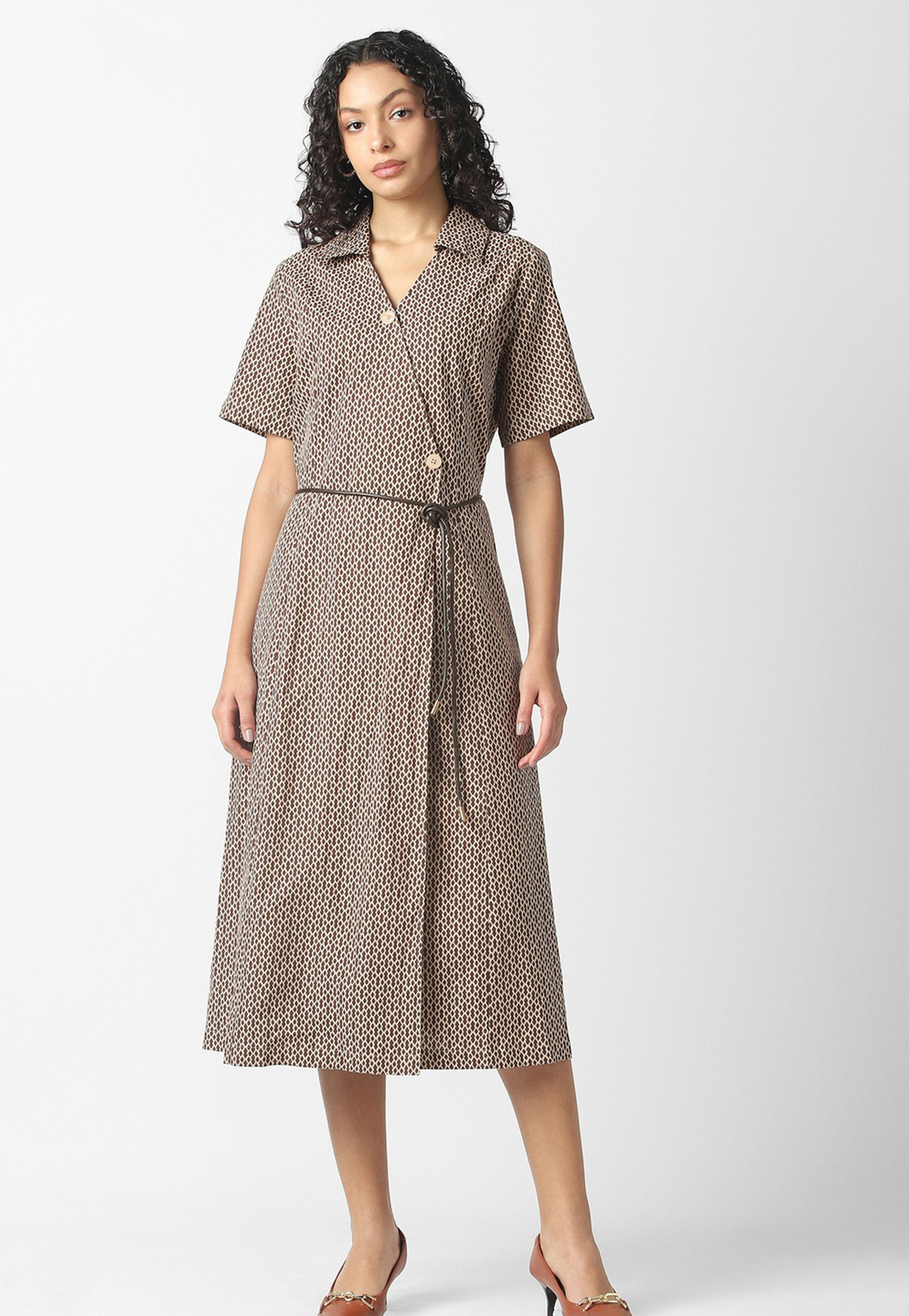 VAN HEUSEN Printed Wrap Midi Dress-picture-26
