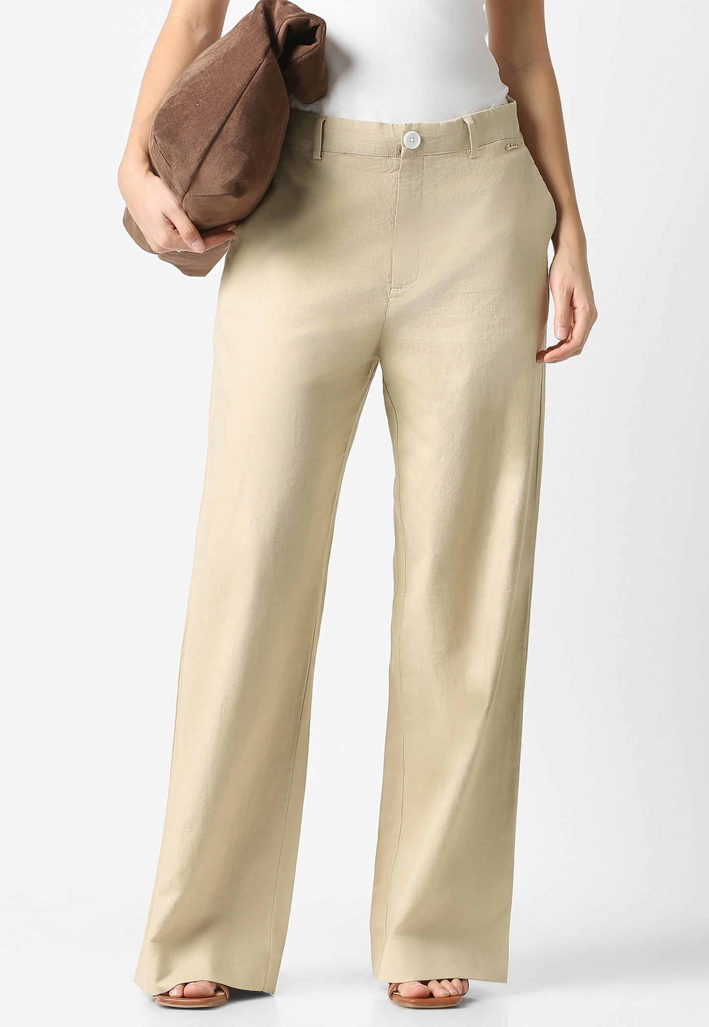 VAN HEUSEN Solid Flat Front Trousers-picture-51