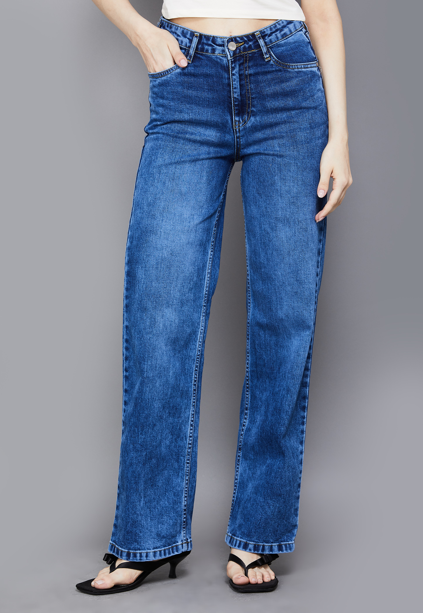 KRAUS Solid Straight Fit Jeans-picture-33