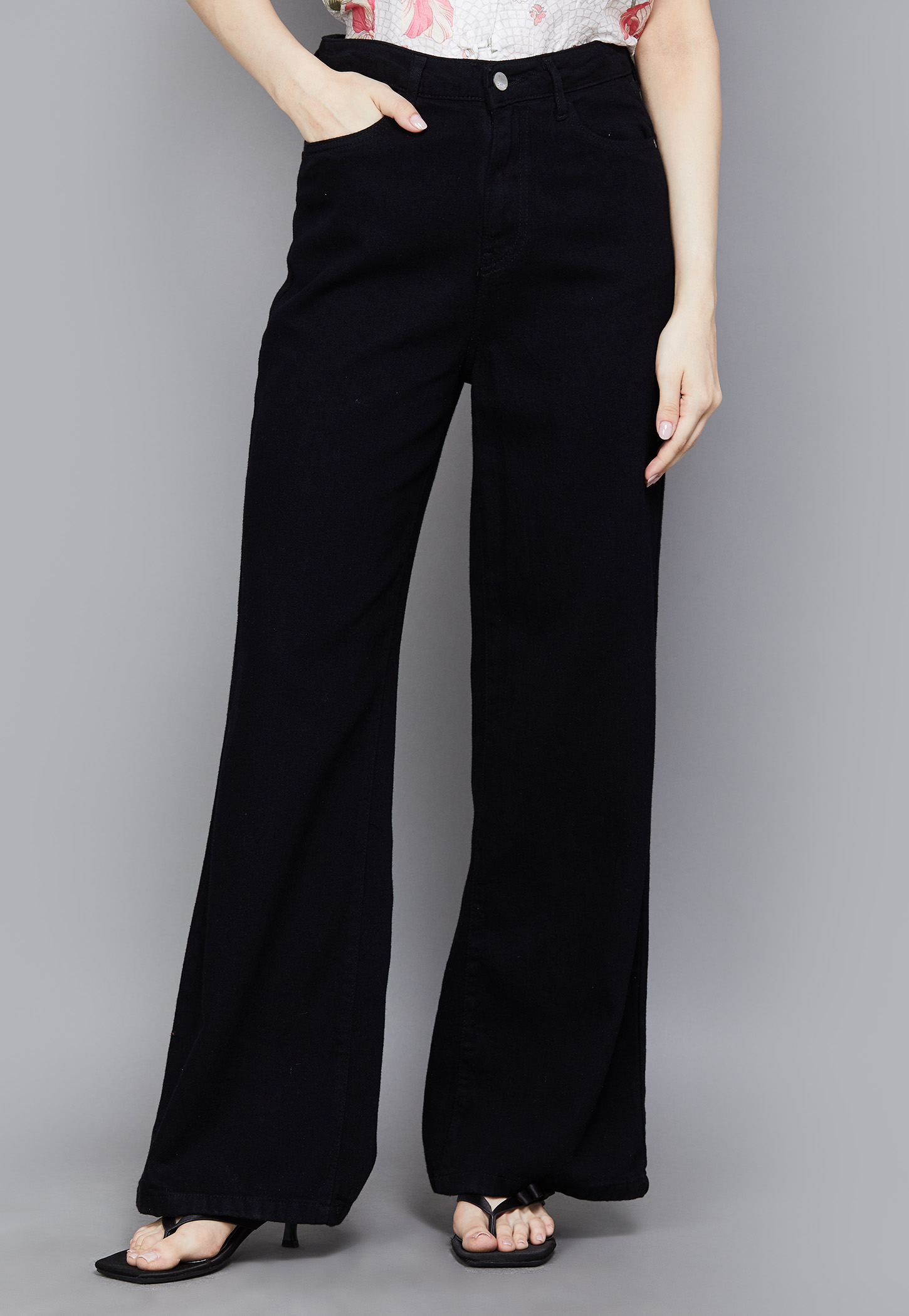 KRAUS Solid Wide Leg Jeans-picture-32
