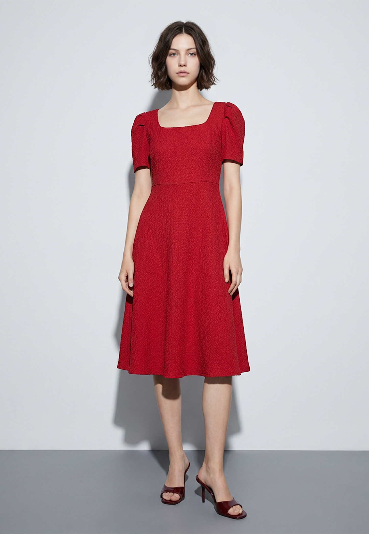 CODE Textured A-Line Dress-picture-22