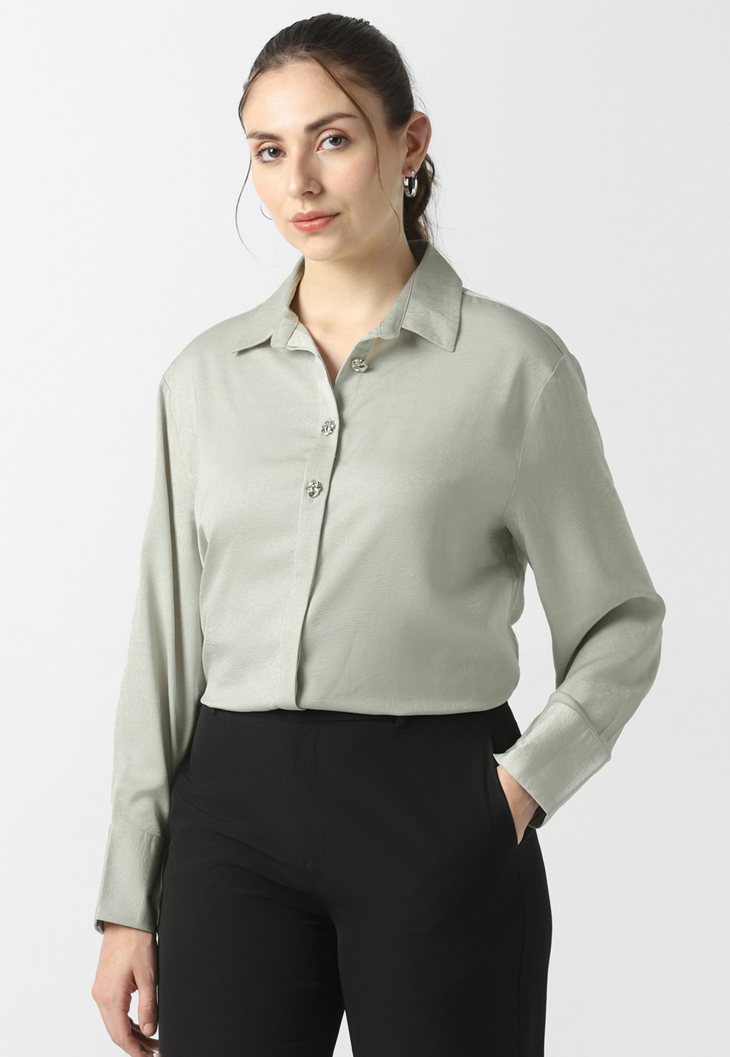 VAN HEUSEN Solid Regular Fit Shirt-picture-23