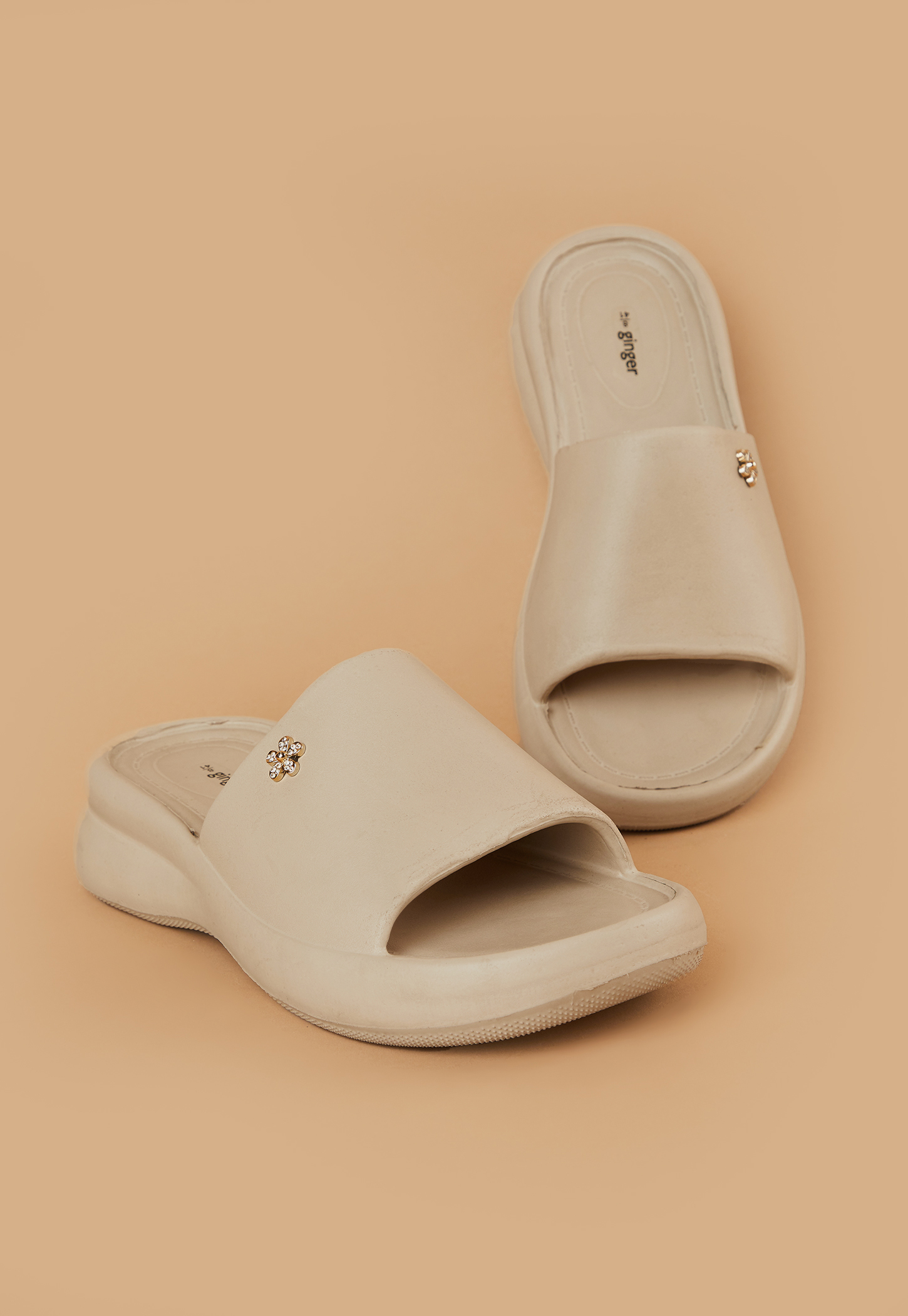 GINGER Solid Open-Toe Sliders-picture-20
