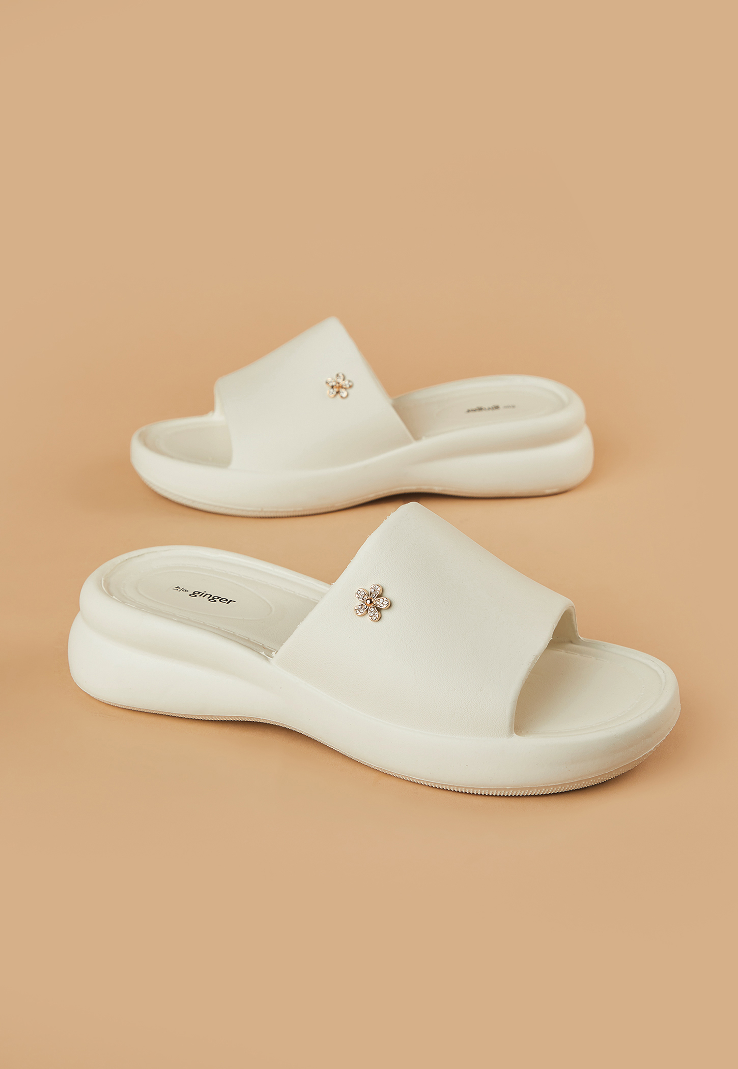GINGER Solid Open-Toe Sliders-picture-33