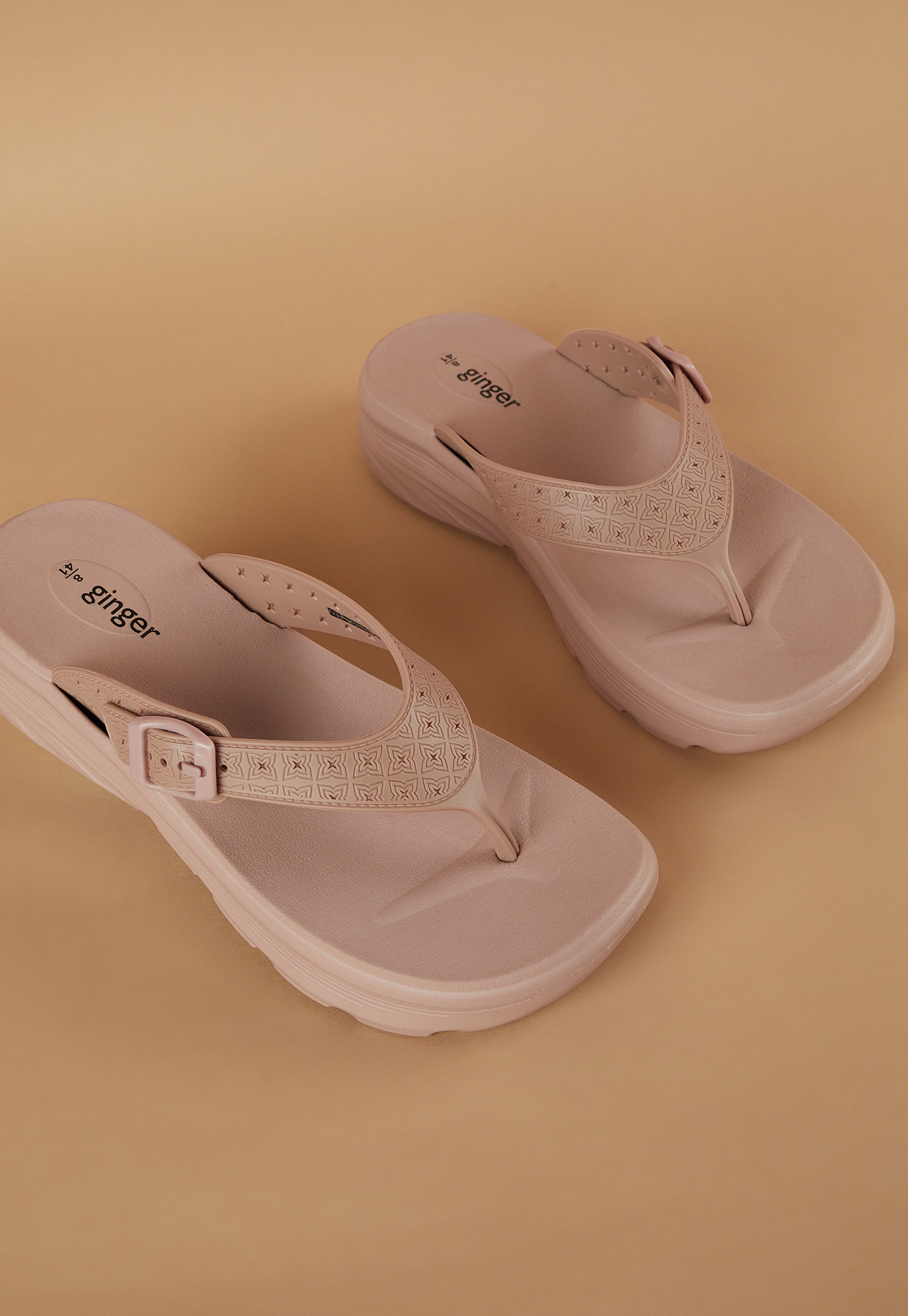 GINGER Self Design Flip Flops-picture-30