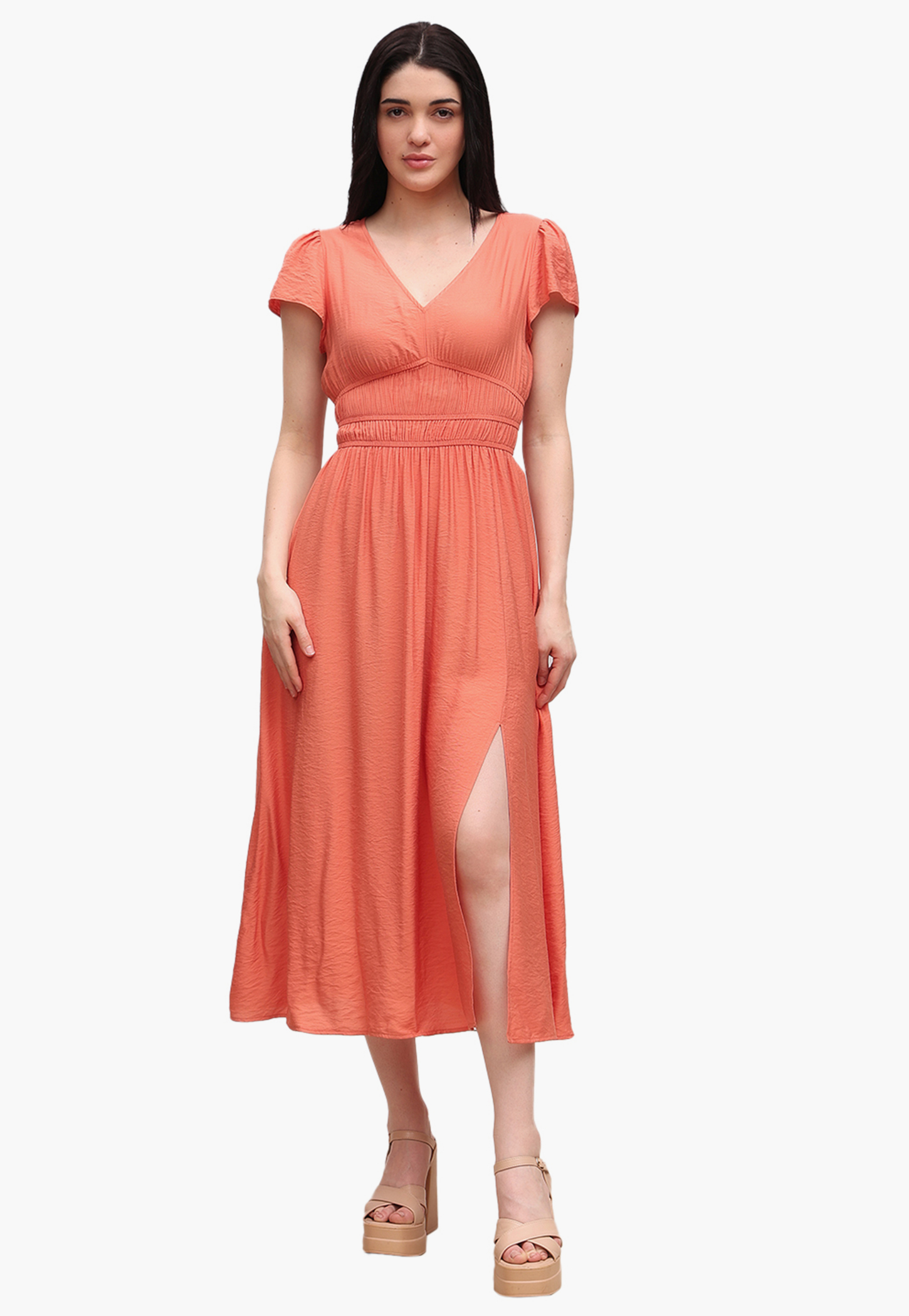 VERO MODA Solid Midi Dress-picture-44