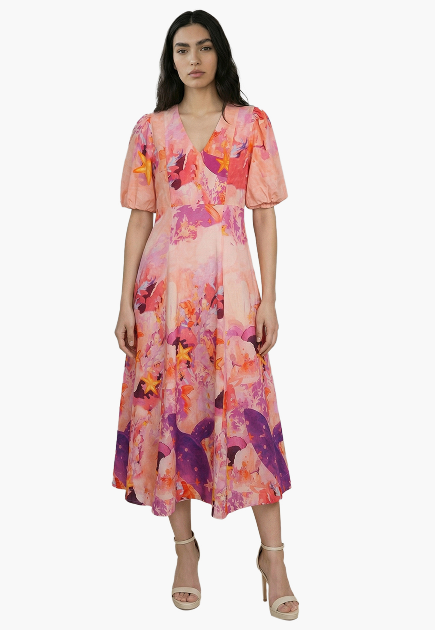 VERO MODA Floral Print Midi Dress-picture-39