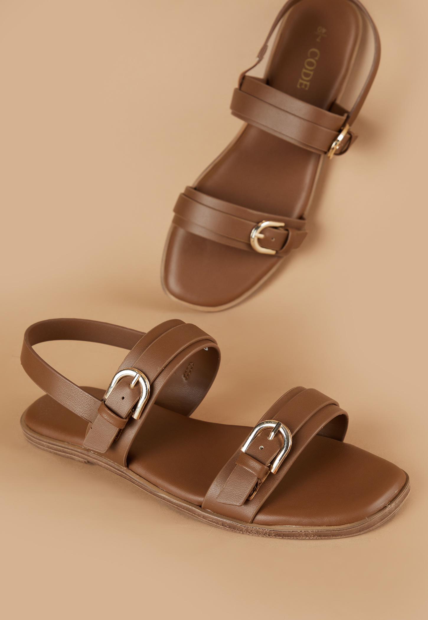 CODE Strappy Flats with Buckle Closure-picture-49