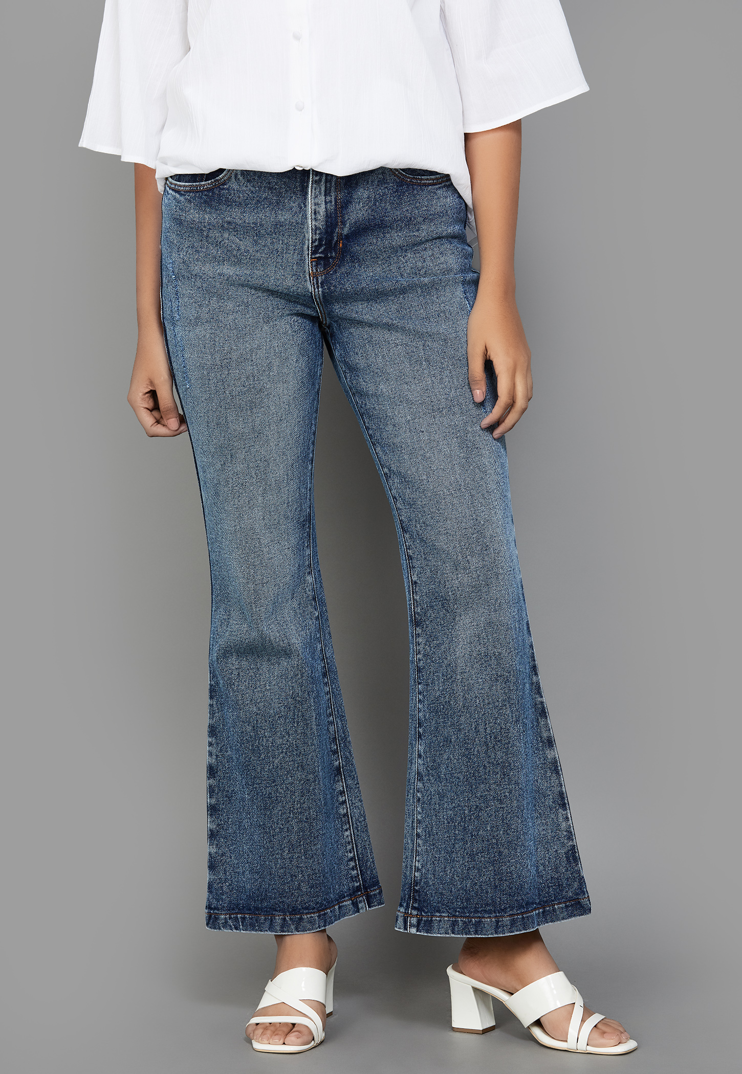 XPOSE Washed Flared Jeans-picture-50