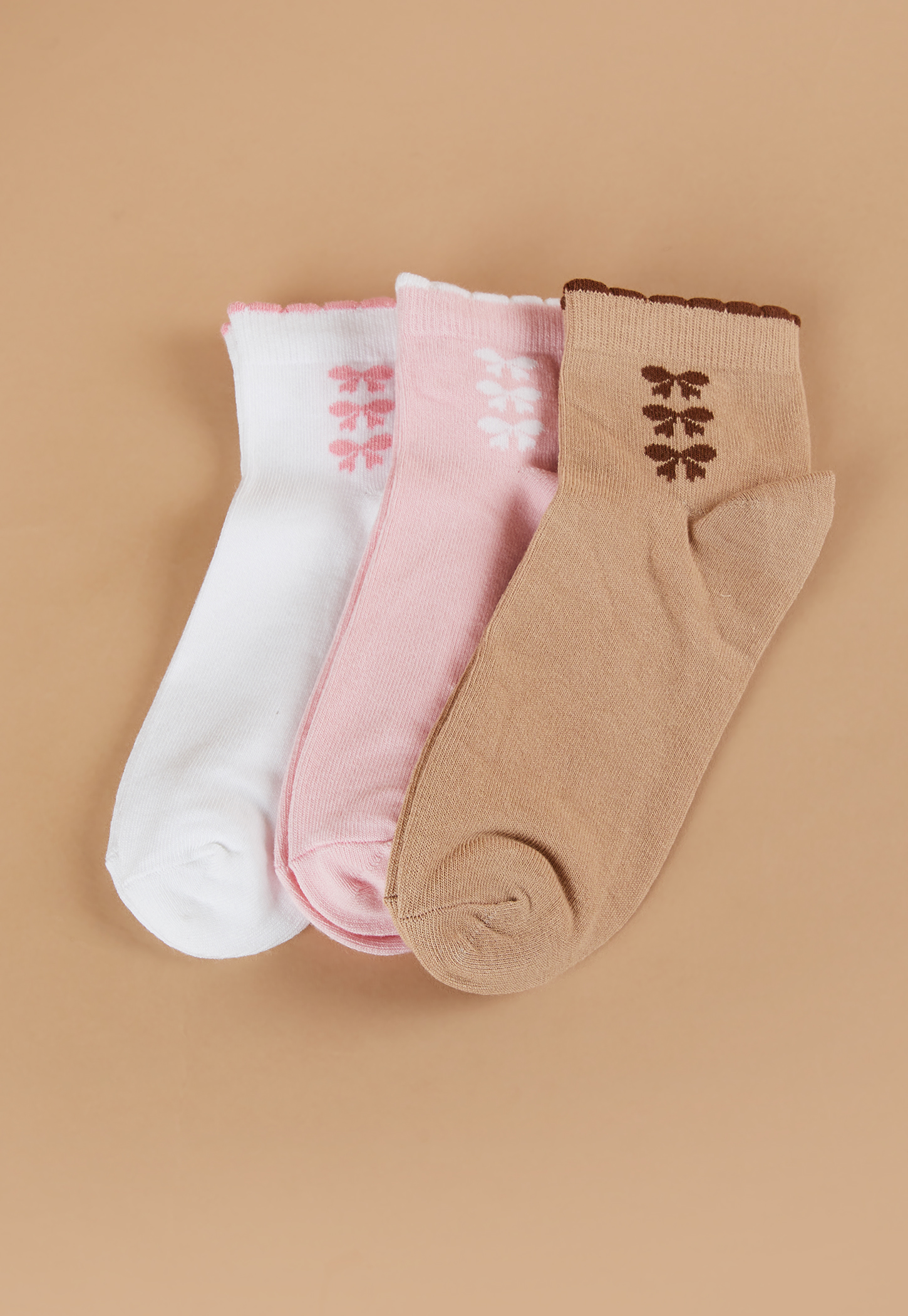GINGER Patterned Ankle Length Socks - Pack of 3-picture-27