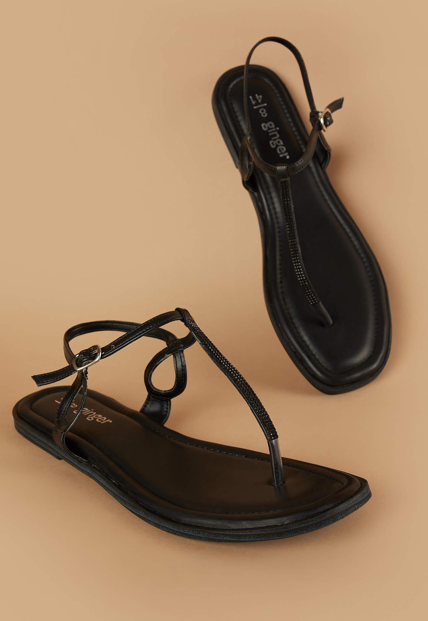 GINGER Embellished T-Strap Flats-picture-11