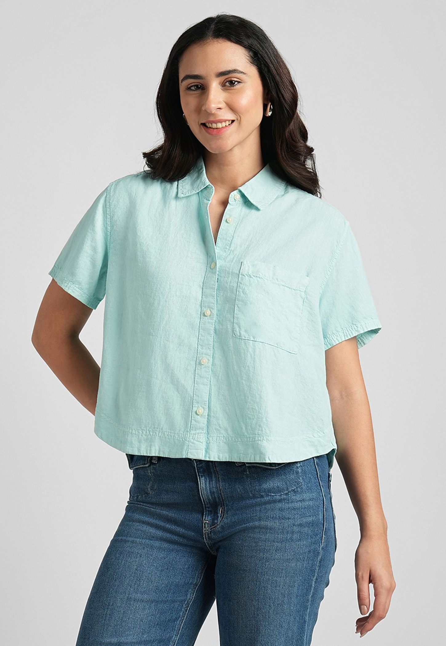 AMERICAN EAGLE Solid Regular Fit Shirt-picture-12