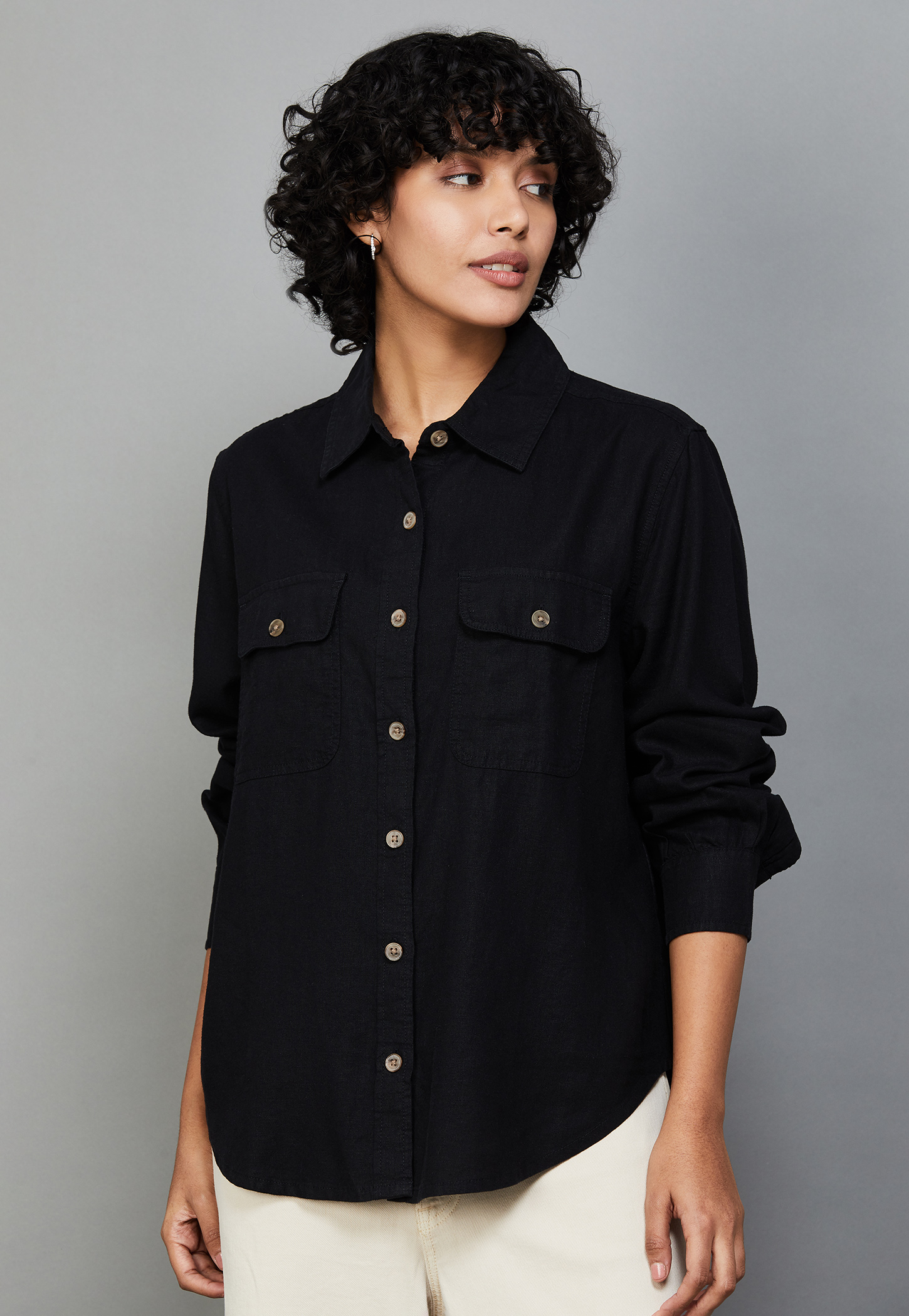 AMERICAN EAGLE Solid Shirt-picture-48