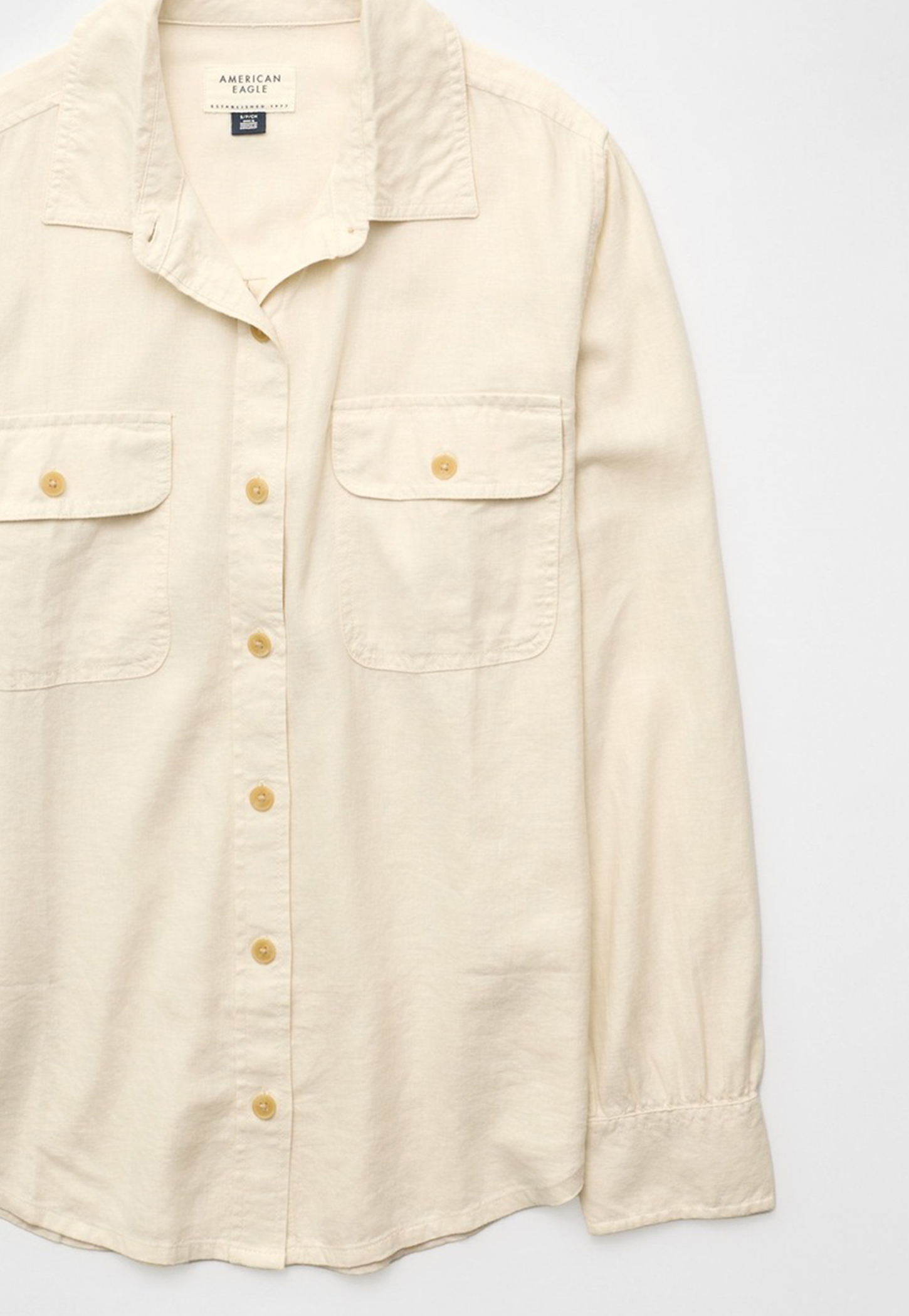 AMERICAN EAGLE Solid Full Sleeves Shirt-picture-20