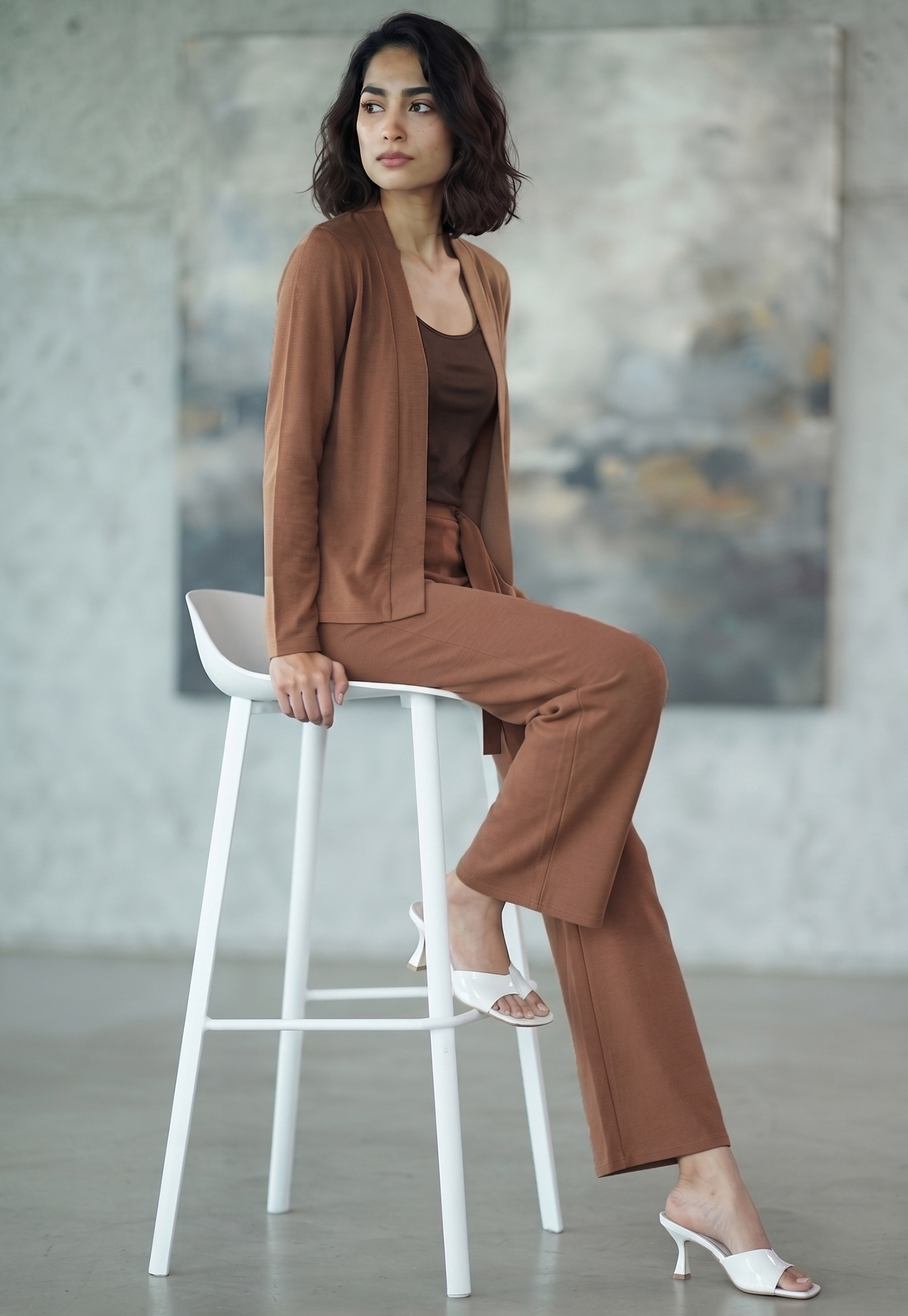 CODE Tie-Up Knit Trousers-picture-39