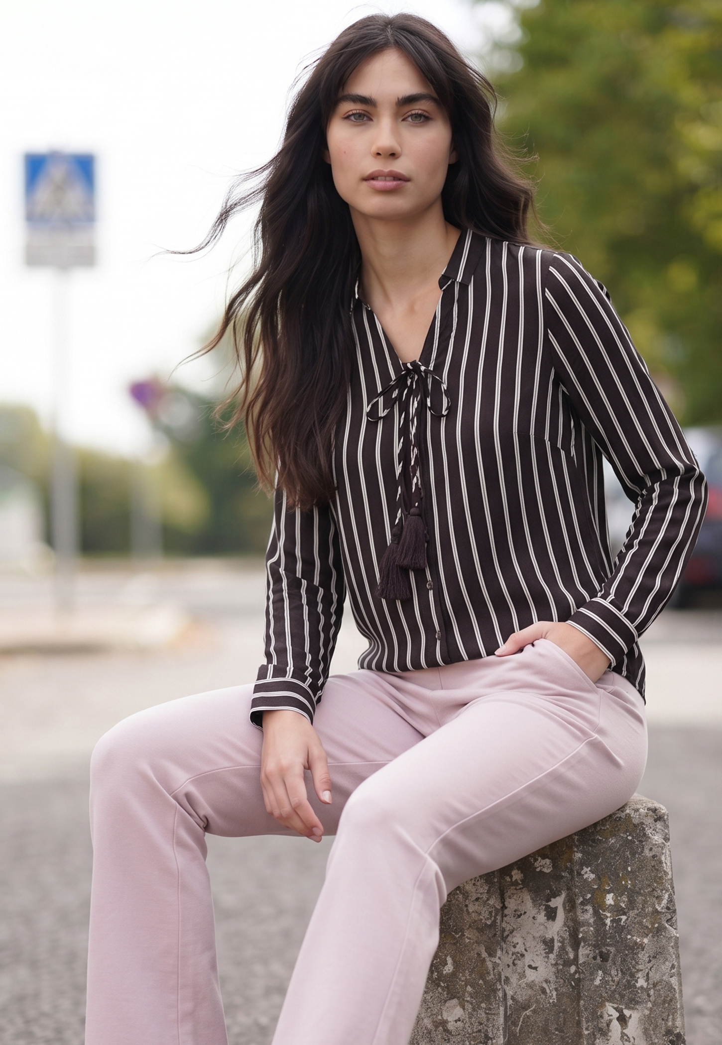FAME FOREVER Striped Top-image-23