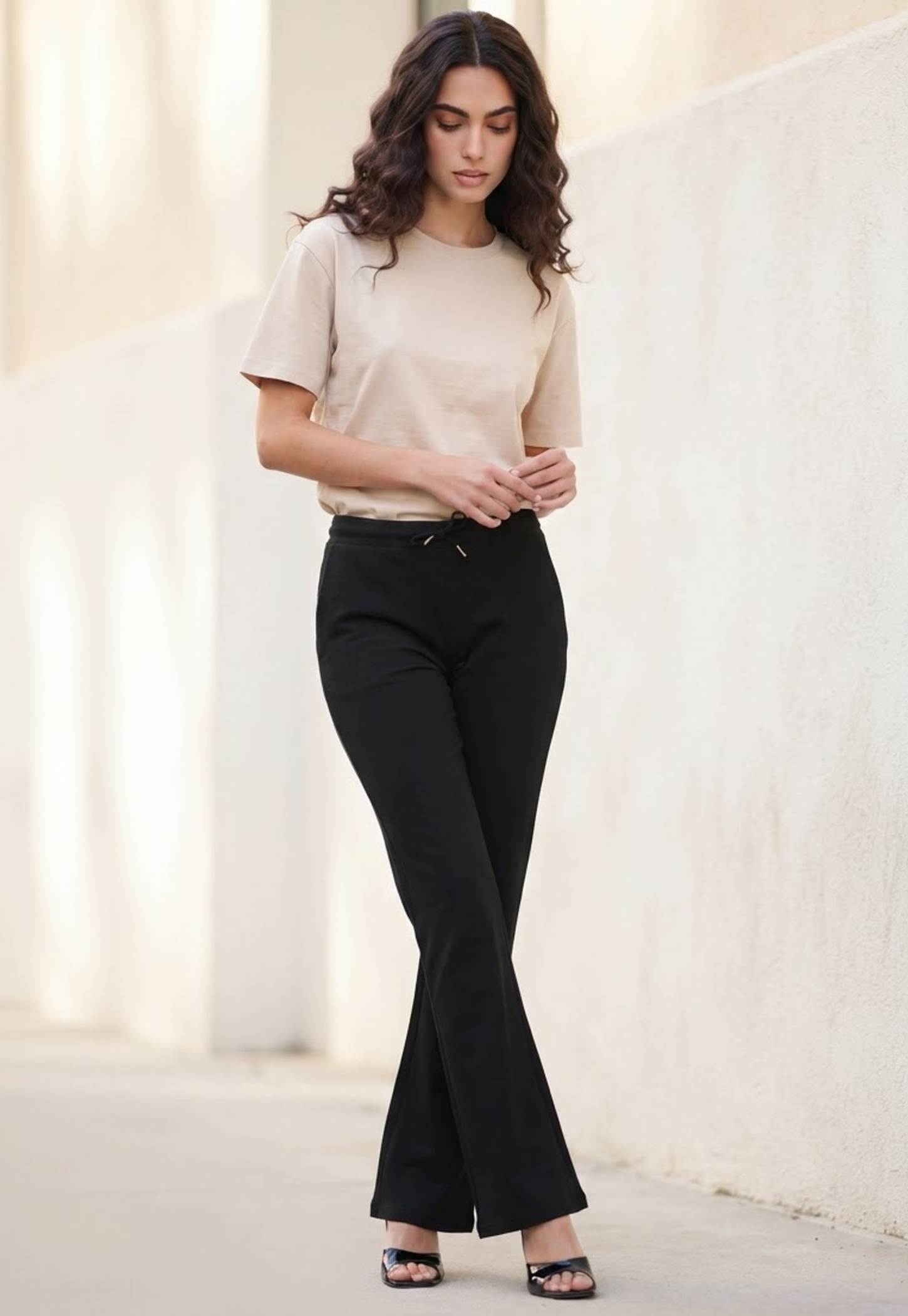 FAME FOREVER Drawstring Knit Trousers-picture-36