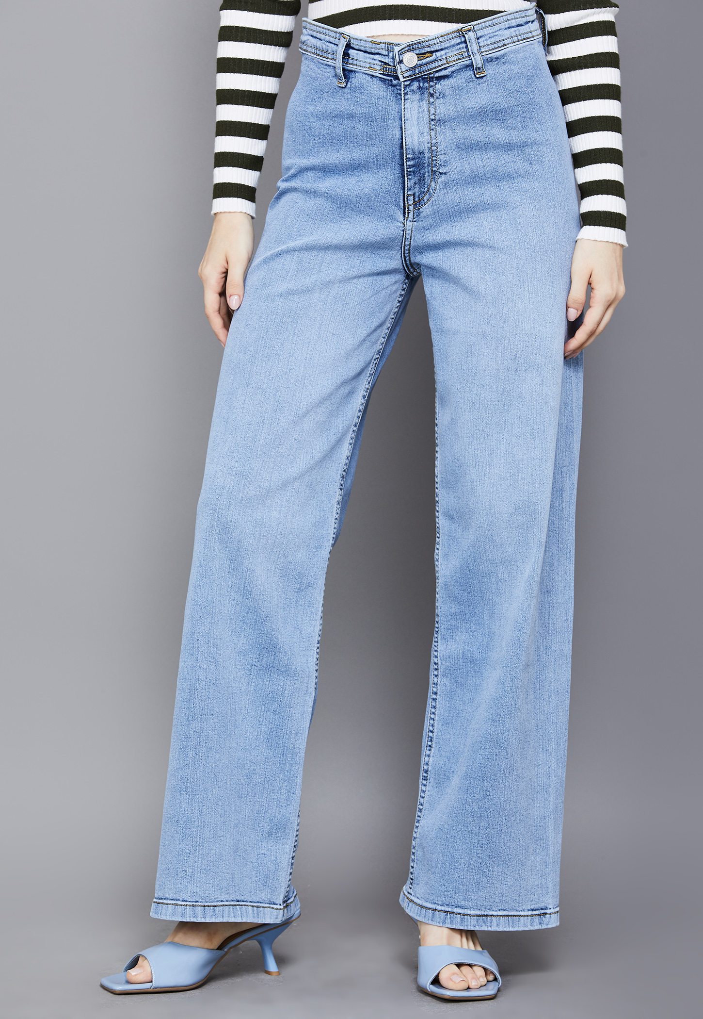 KRAUS Solid Wide Leg Jeans-picture-38