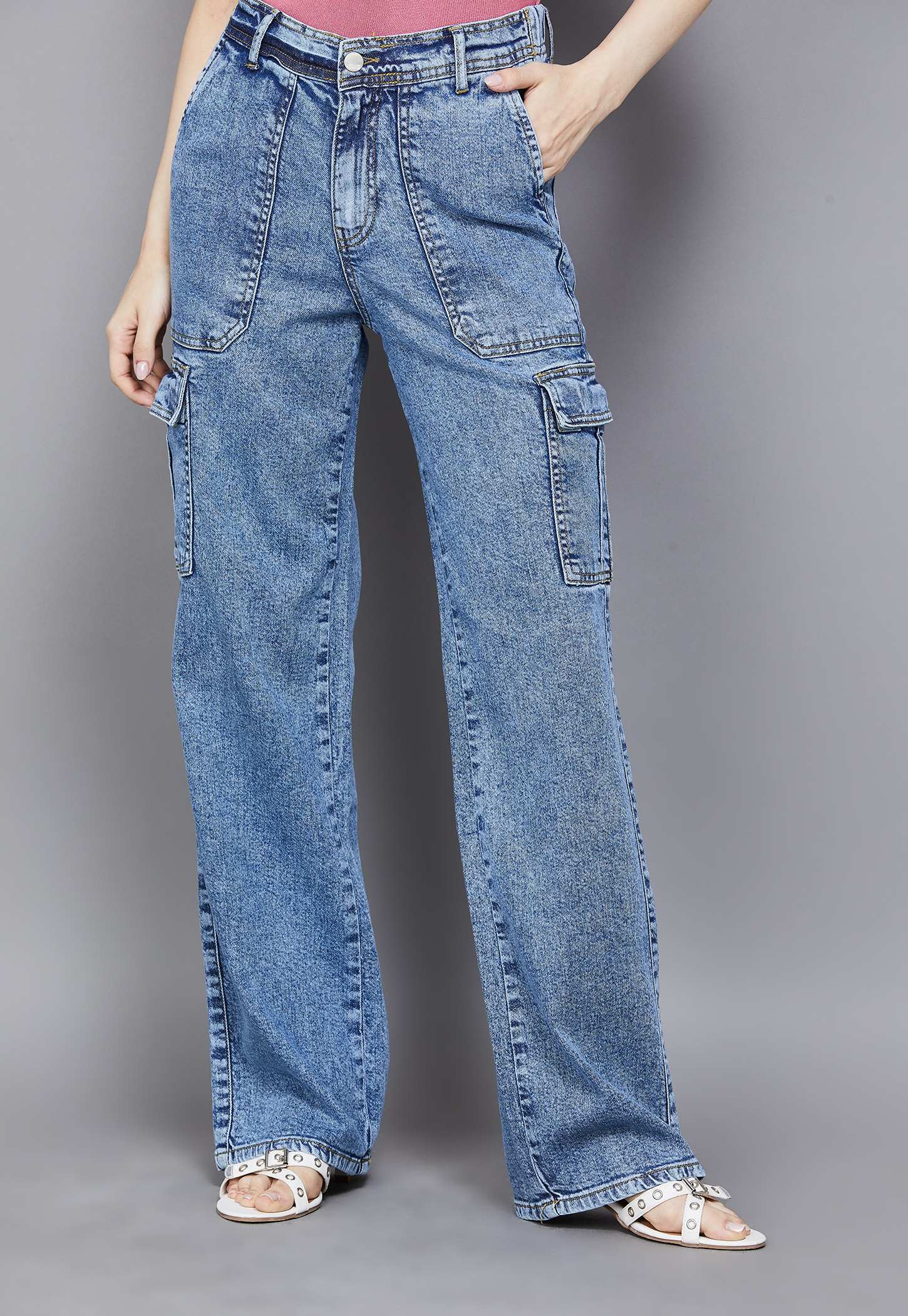 KRAUS Washed Comfort Fit Cargo Jeans-picture-44