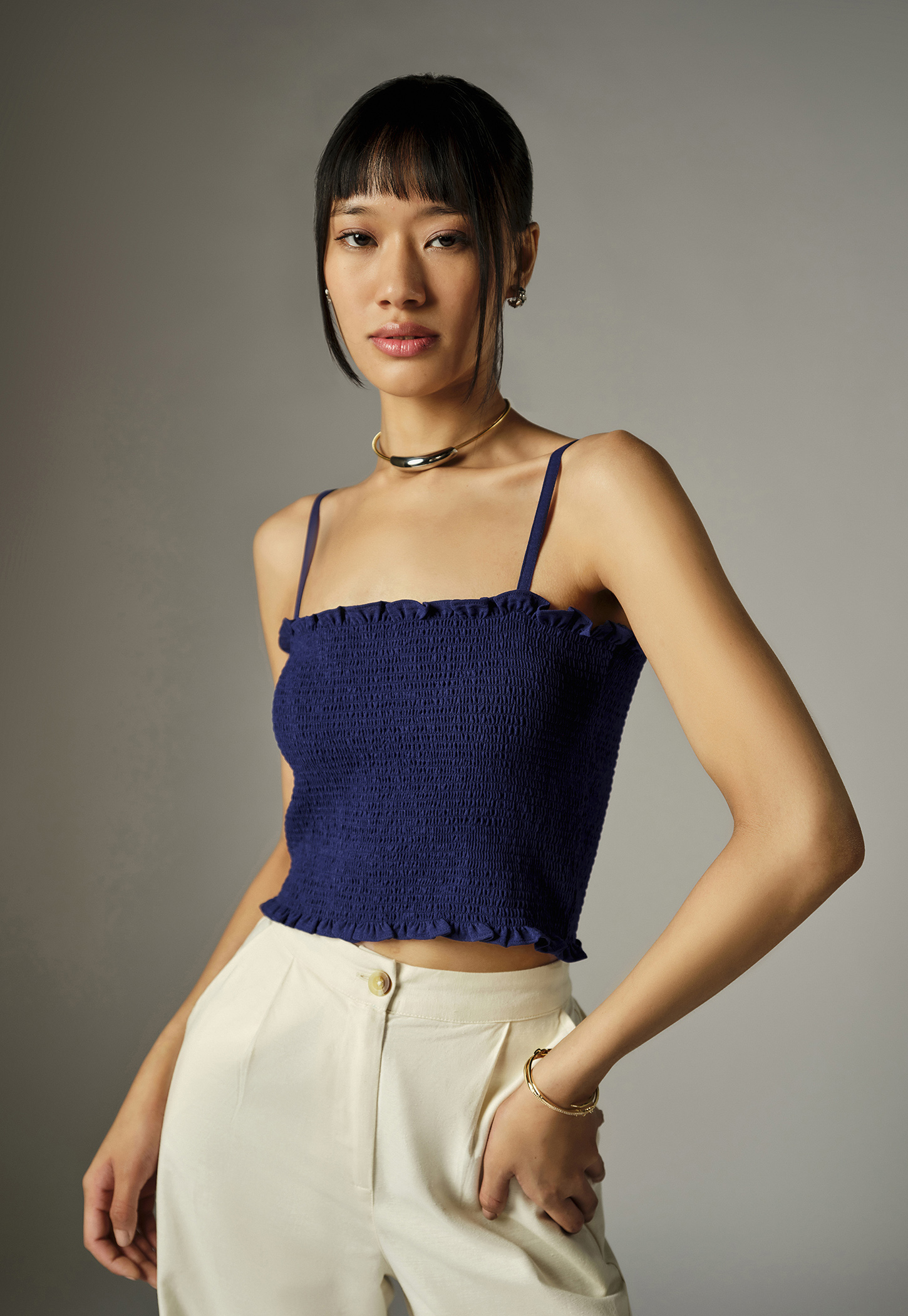 AND Smocked Ruffle Strap Top-picture-28