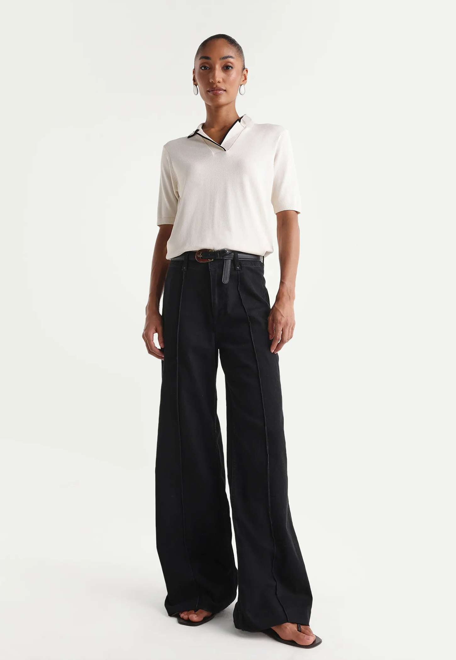 RAREISM Solid Woven Trousers-image-5