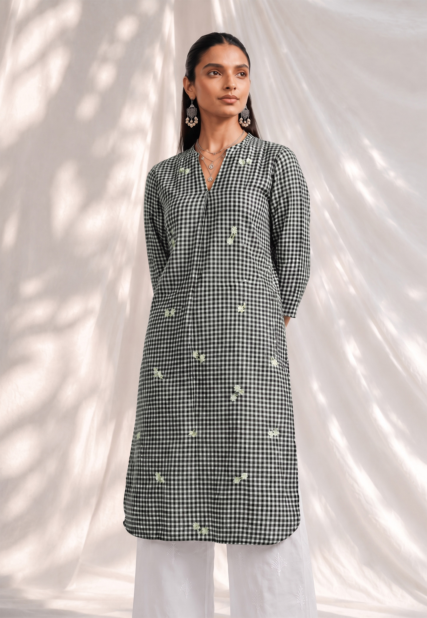 MELANGE Checked Straight Kurta-picture-56