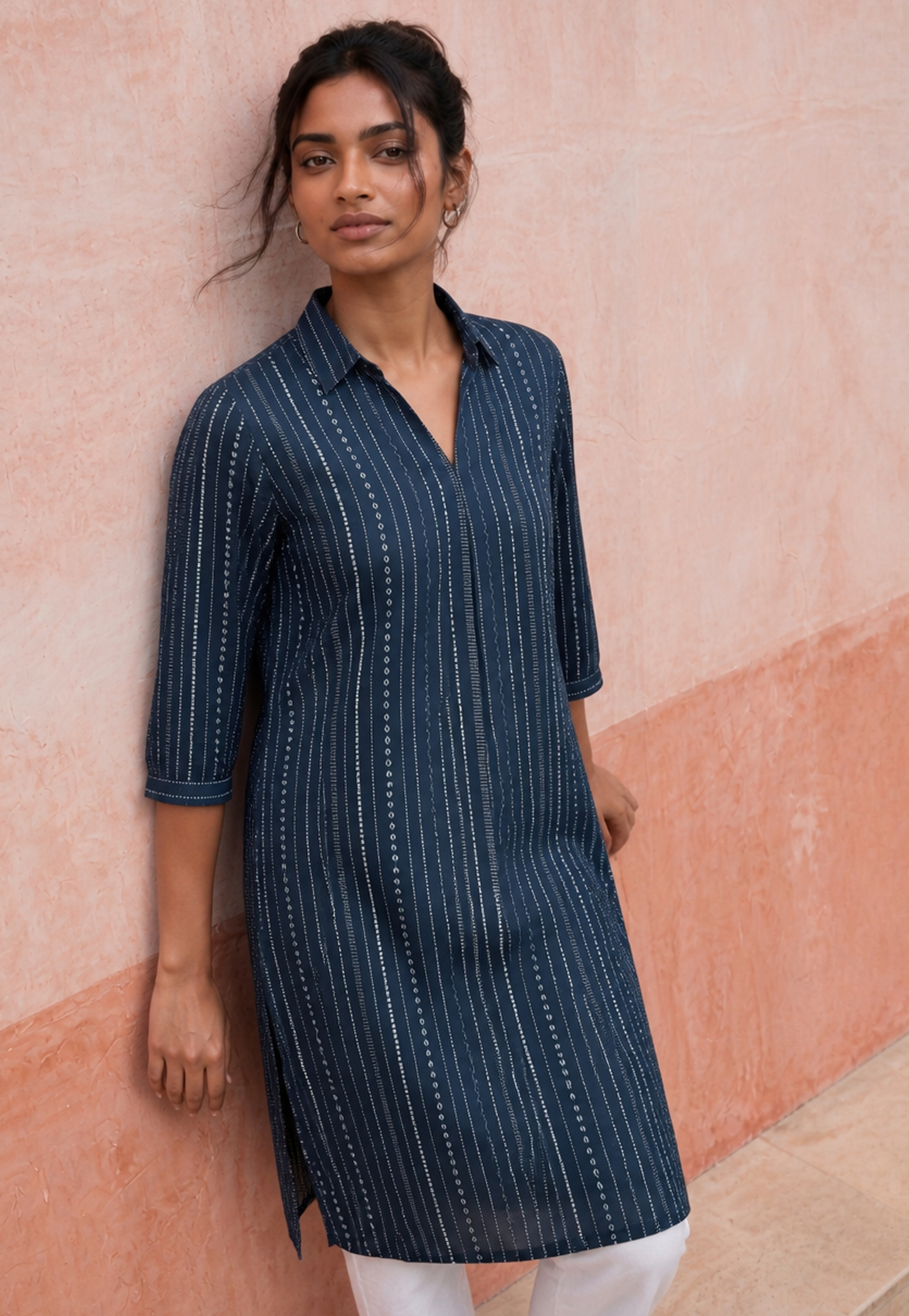 MELANGE Striped Straight Kurta-picture-23