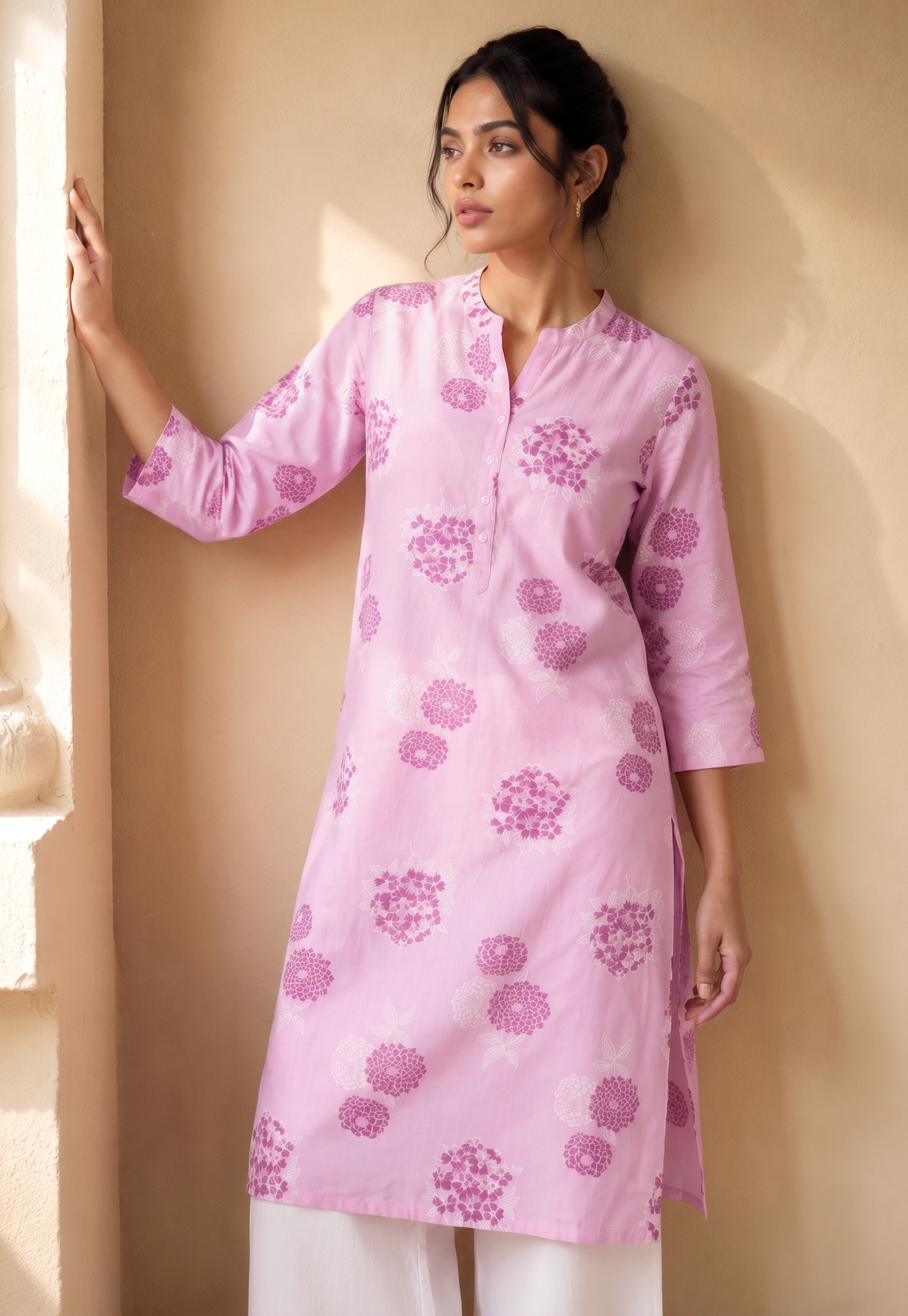 MELANGE Floral Print Straight Kurta-picture-12