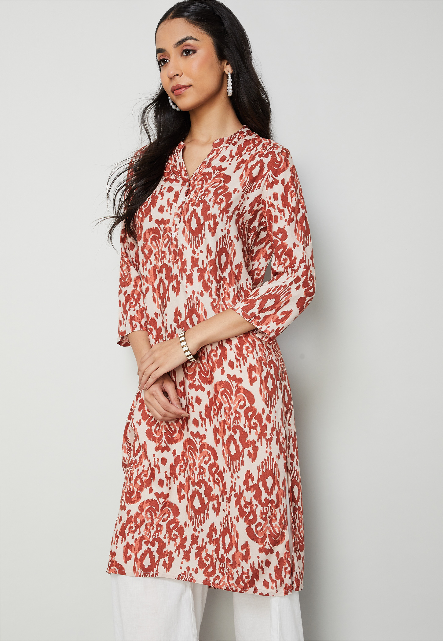 MELANGE Ikat Motif Straight Kurta-picture-28