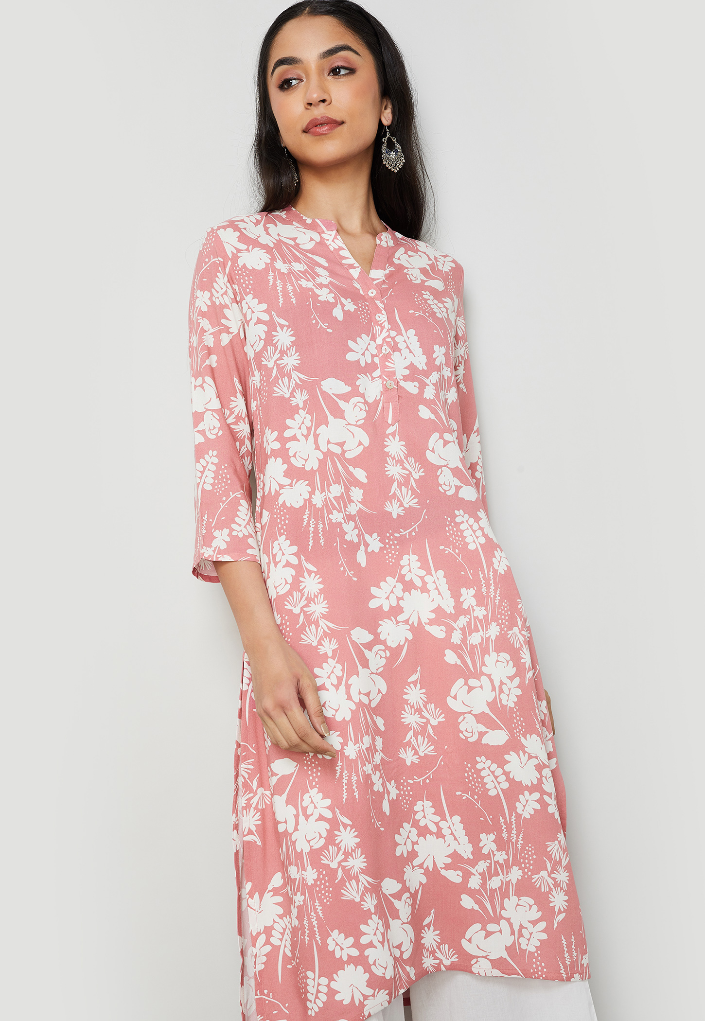 MELANGE Floral Print Straight Kurta-picture-19