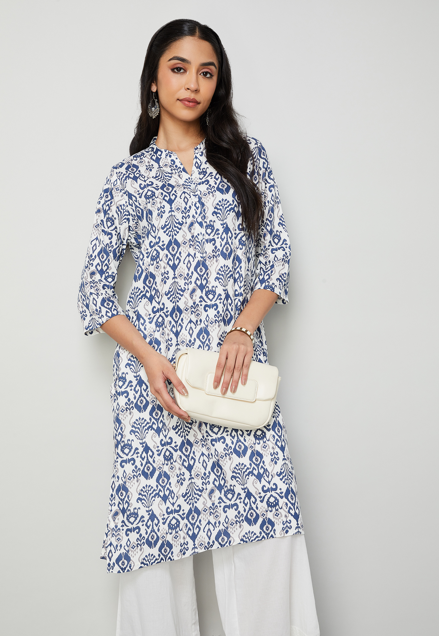 MELANGE Ikat Print Straight Kurta-picture-22