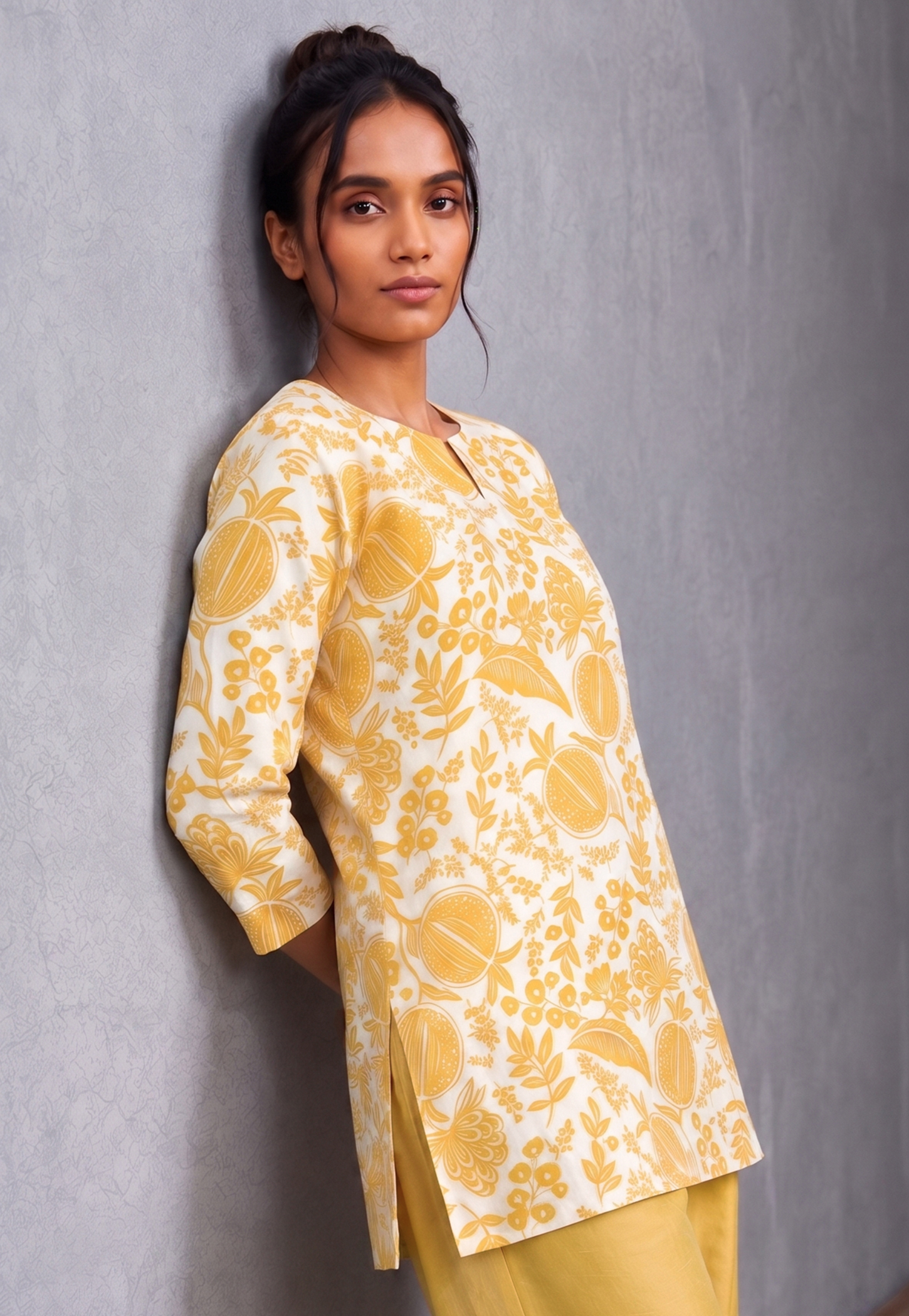 MELANGE Floral Print Straight Kurti-picture-15