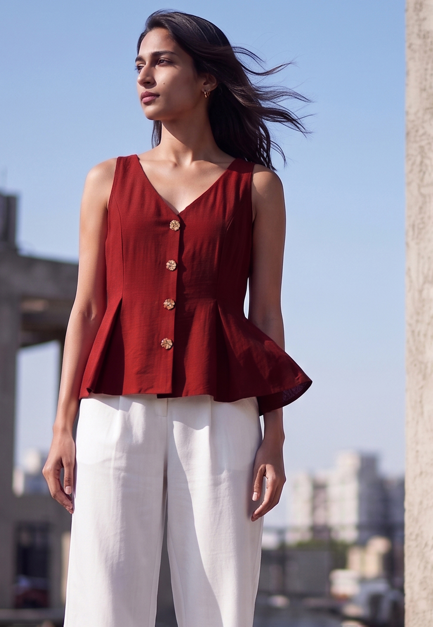 CODE Solid Button Closure Top-image-39