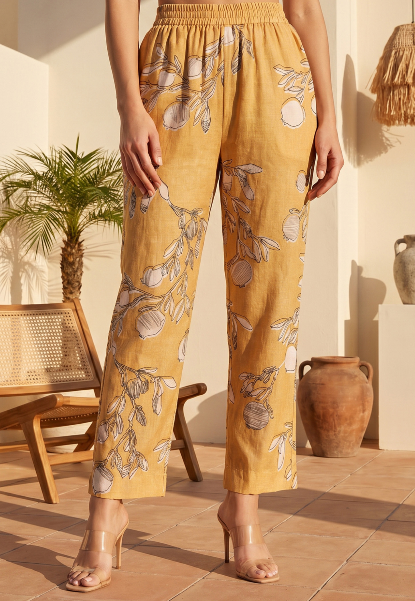 W Printed Straight Pants-image-42