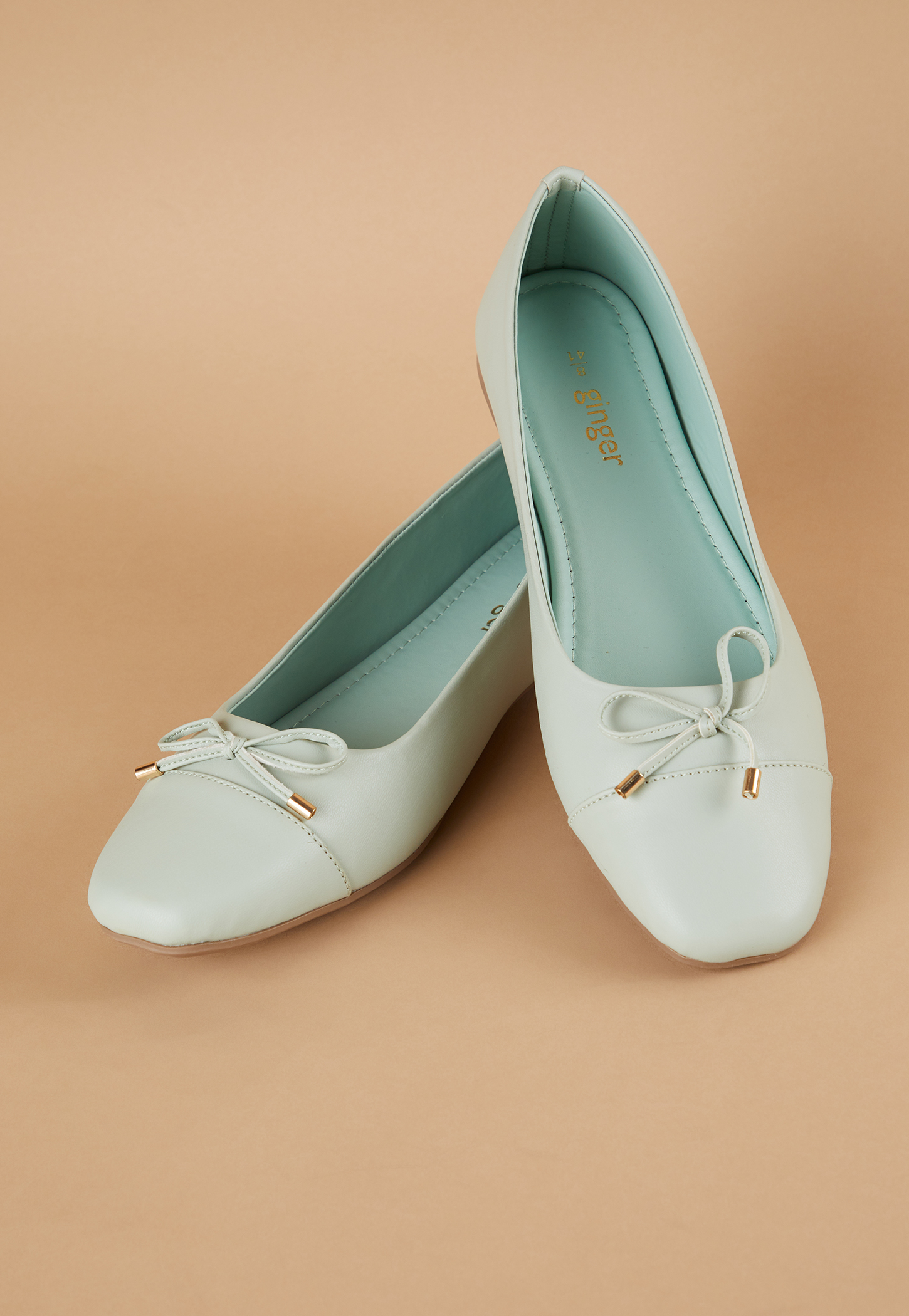 GINGER Solid Round Toe Ballerinas-picture-30